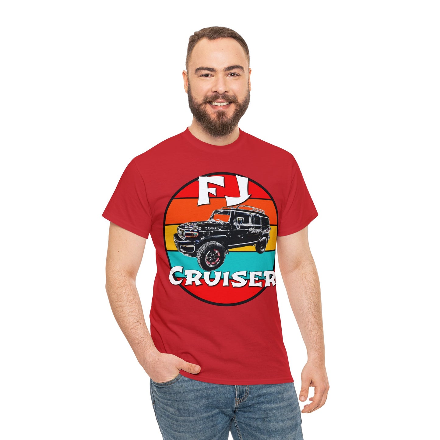 FJ Cruiser 4x4 Off Road Truck Vintage Retro Heavy Cotton Tee