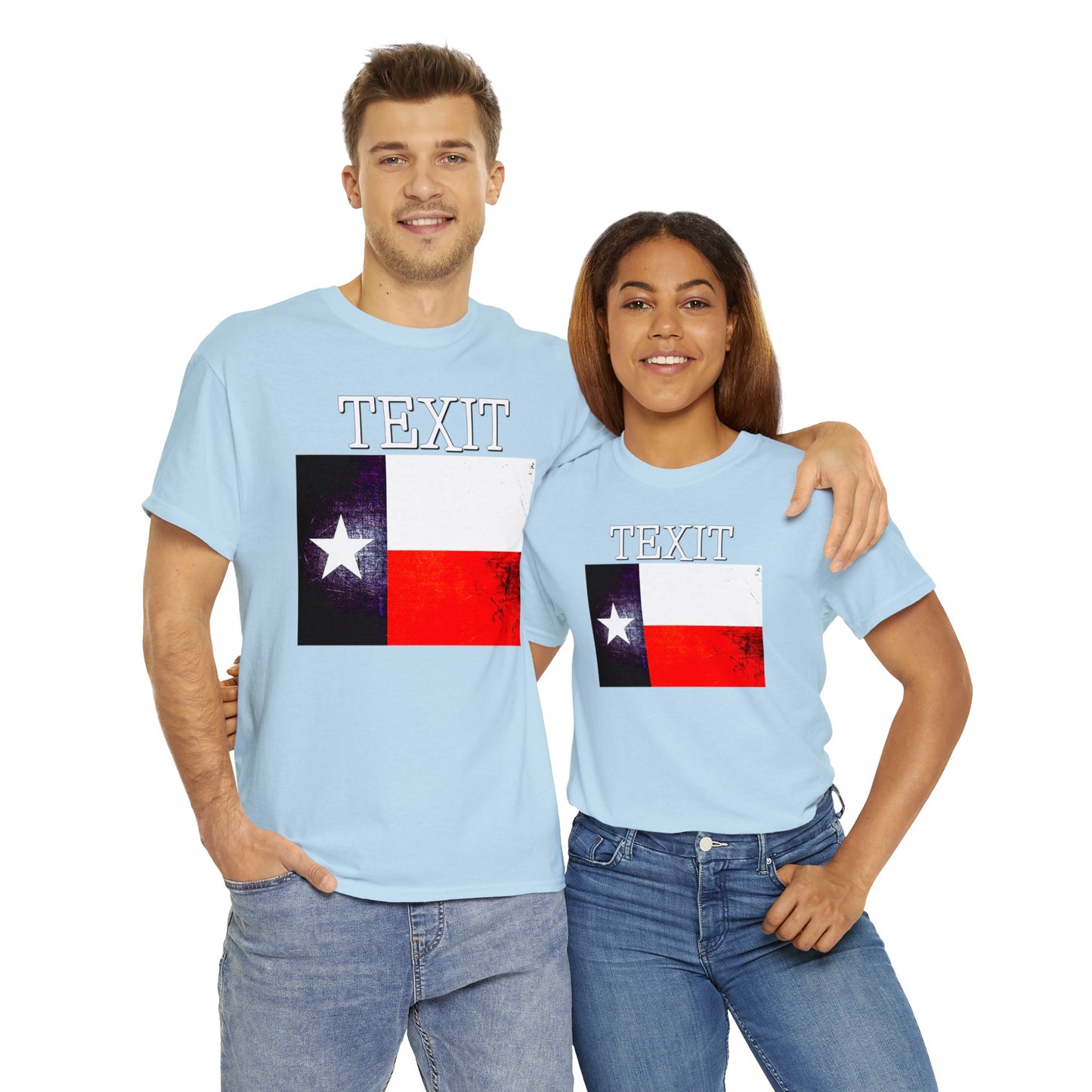 Texit Texas Flag Texas Independence Heavy Cotton Tee