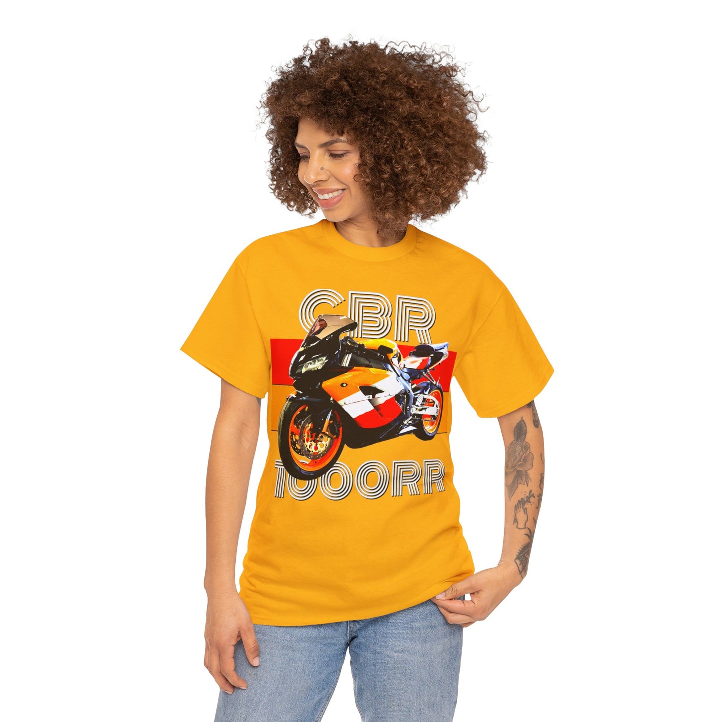 CBR 1000RR Motorcycle, Vintage Street Bike, Street Motorcycle, Sport Bike Heavy Cotton Tee