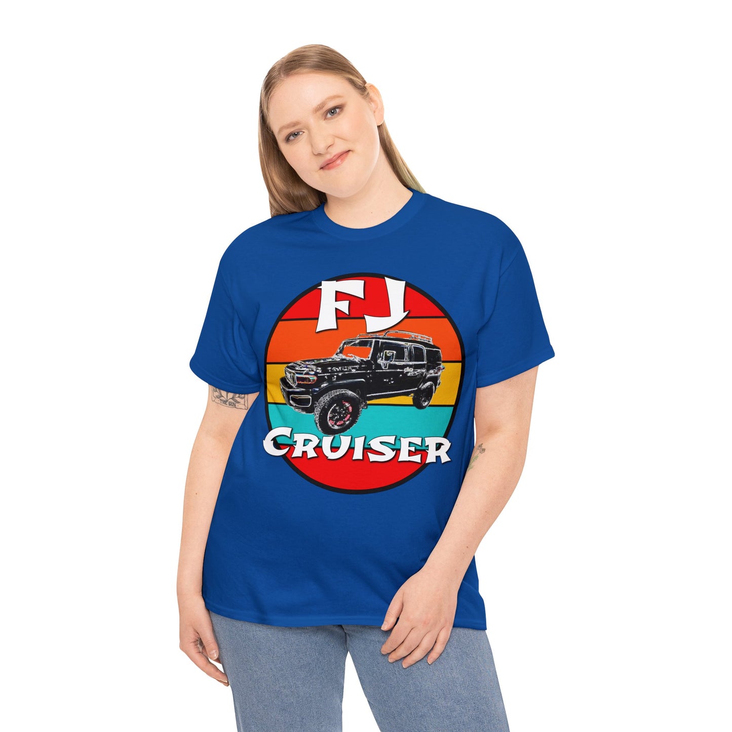 FJ Cruiser 4x4 Off Road Truck Vintage Retro Heavy Cotton Tee