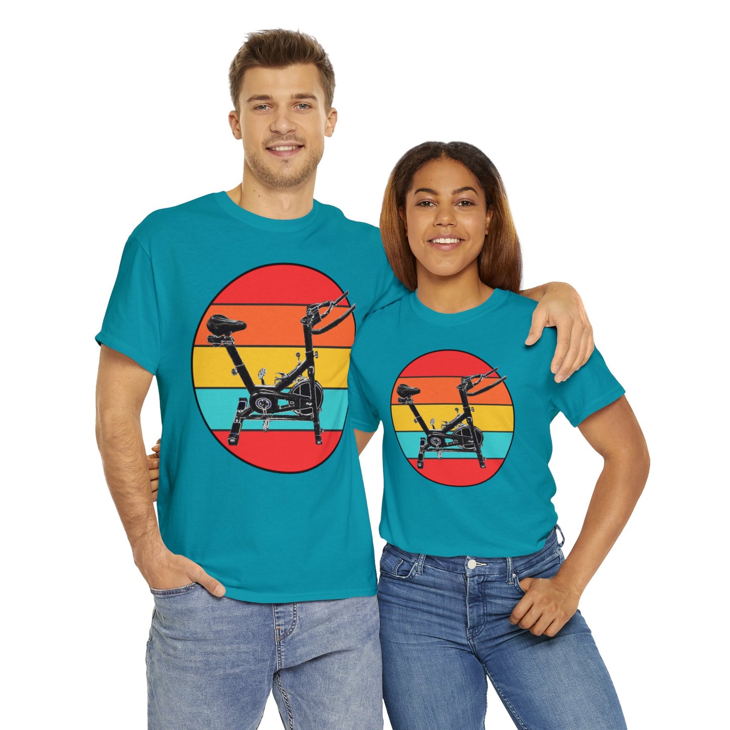 Spin Bike, Spin Class, Spinning, Stationary Bike, Indoor Cycling Heavy Cotton Tee