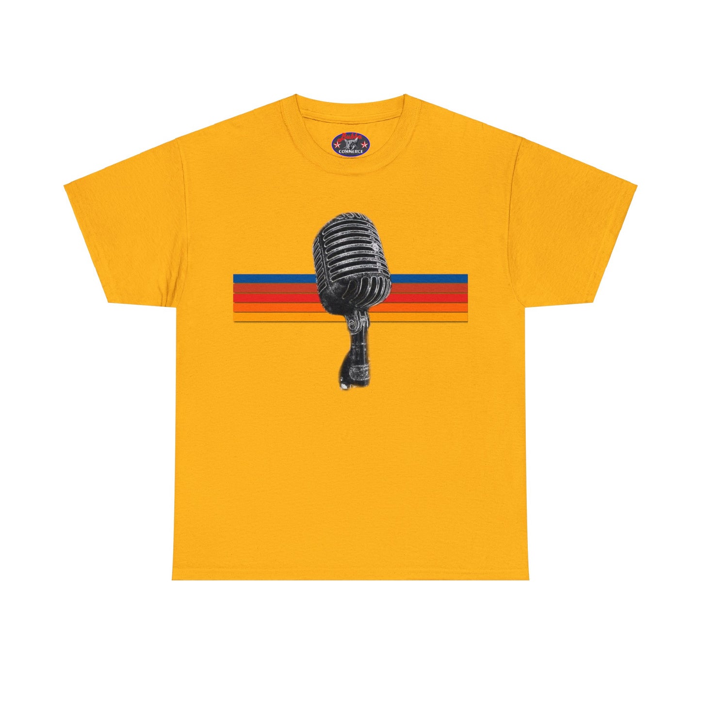 Vintage Retro Microphone, Shure 55s, Rock and Roll Microphone, Live Streamer Heavy Cotton Tee