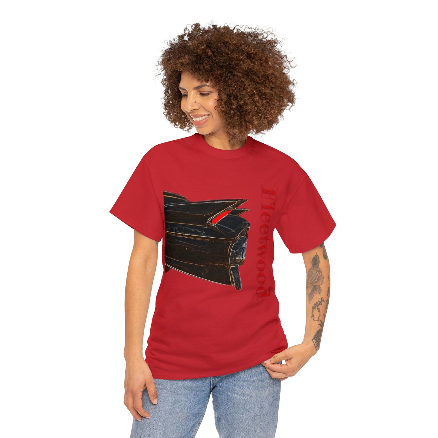 Caddy Fleetwood 1961 Vintage Tail Fins, Vintage American Car Heavy Cotton Tee