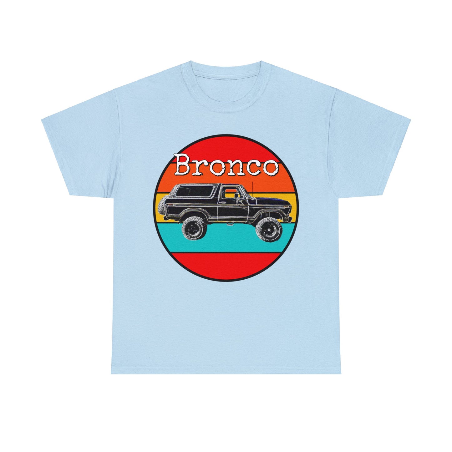 Vintage 4x4 Bronco Truck, Off Road 4 Wheel Drive Heavy Cotton Tee