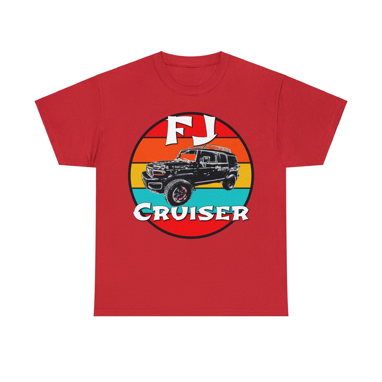 FJ Cruiser 4x4 Off Road Truck Vintage Retro Heavy Cotton Tee