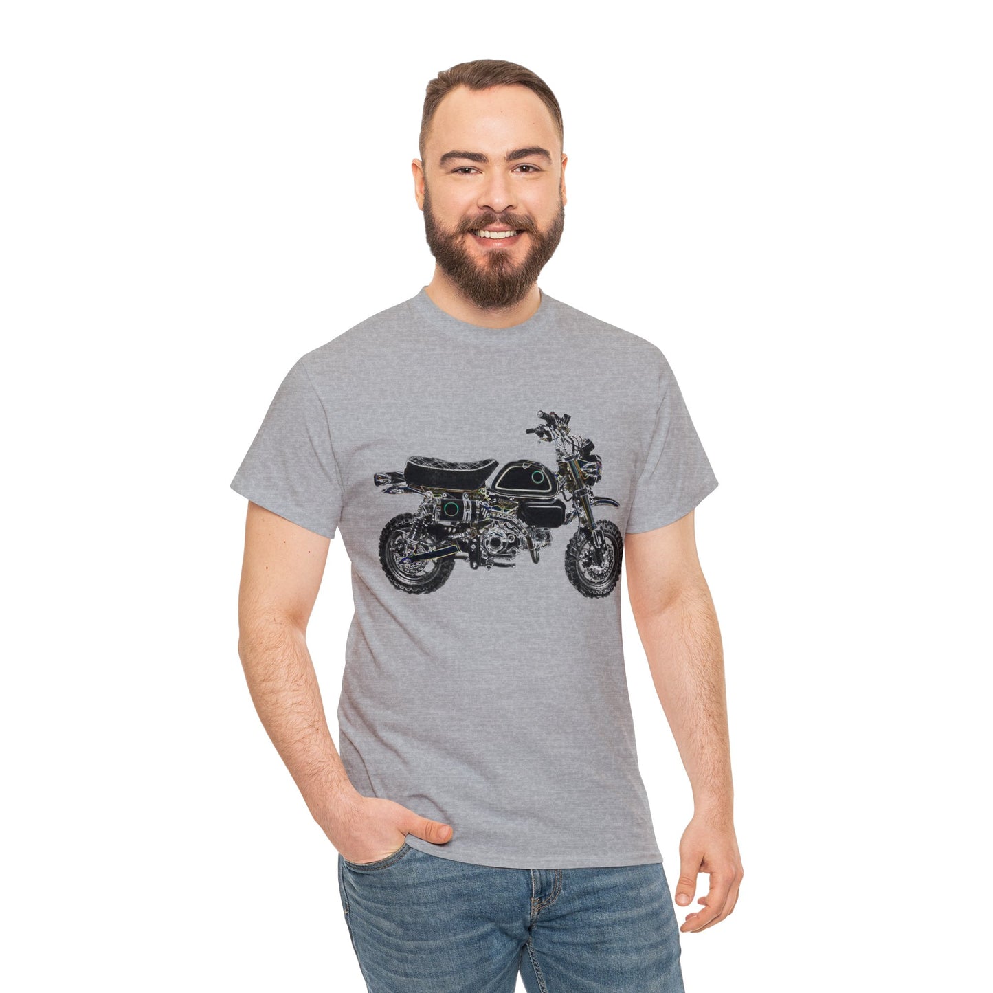 125Z Monkey Motorcycle, Mini Bike, Motocross, Off Road Heavy Cotton Tee