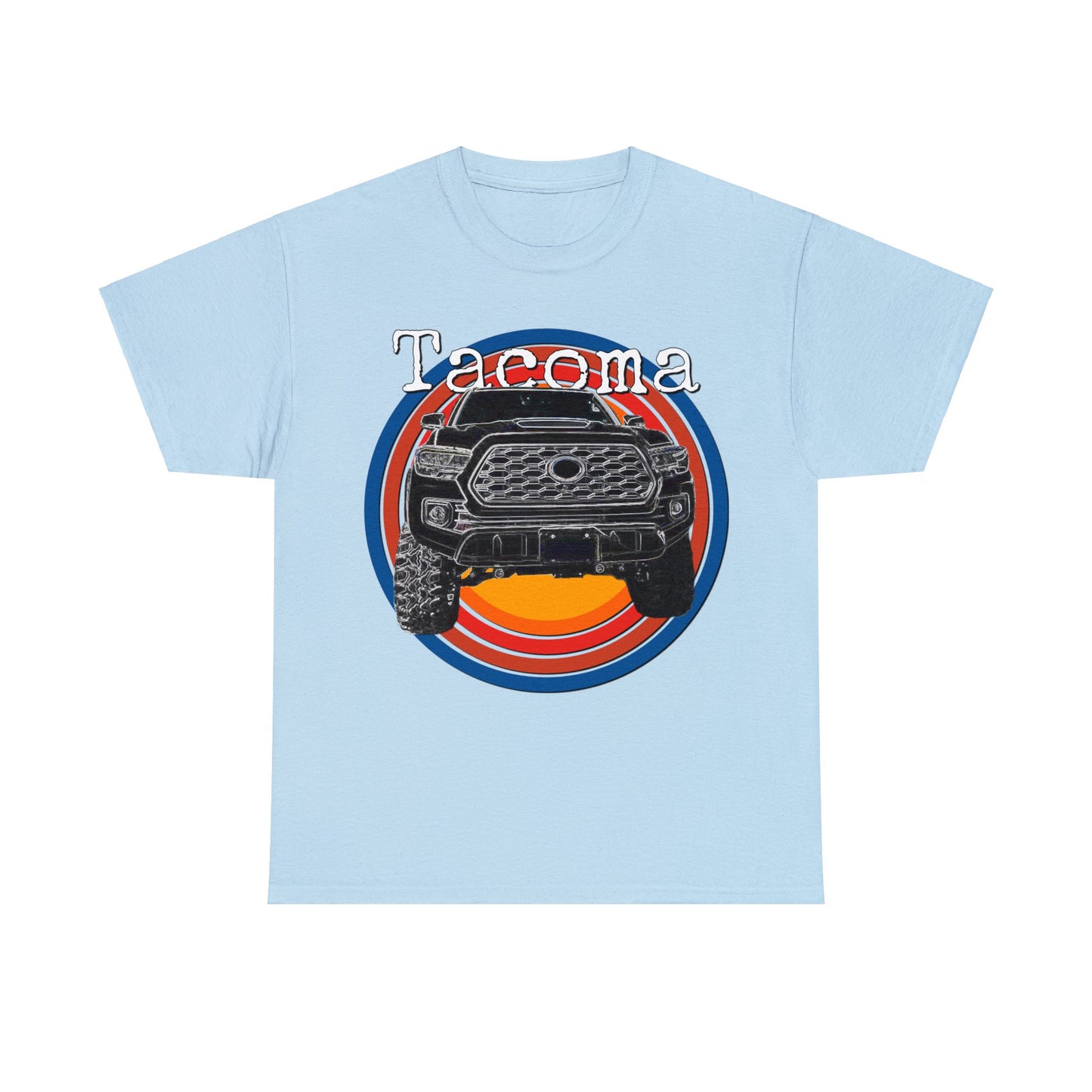 Tacoma 4x4 Pick Up Truck, Off Road Pickup Truck Heavy Cotton Tee