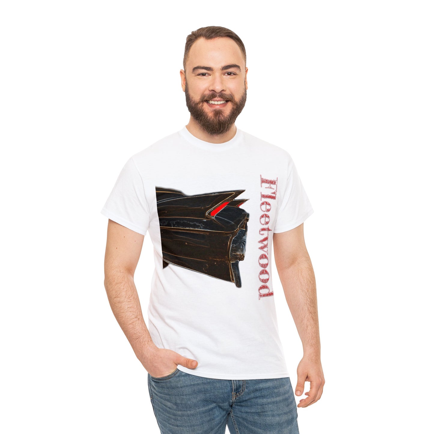 Caddy Fleetwood 1961 Vintage Tail Fins, Vintage American Car Heavy Cotton Tee