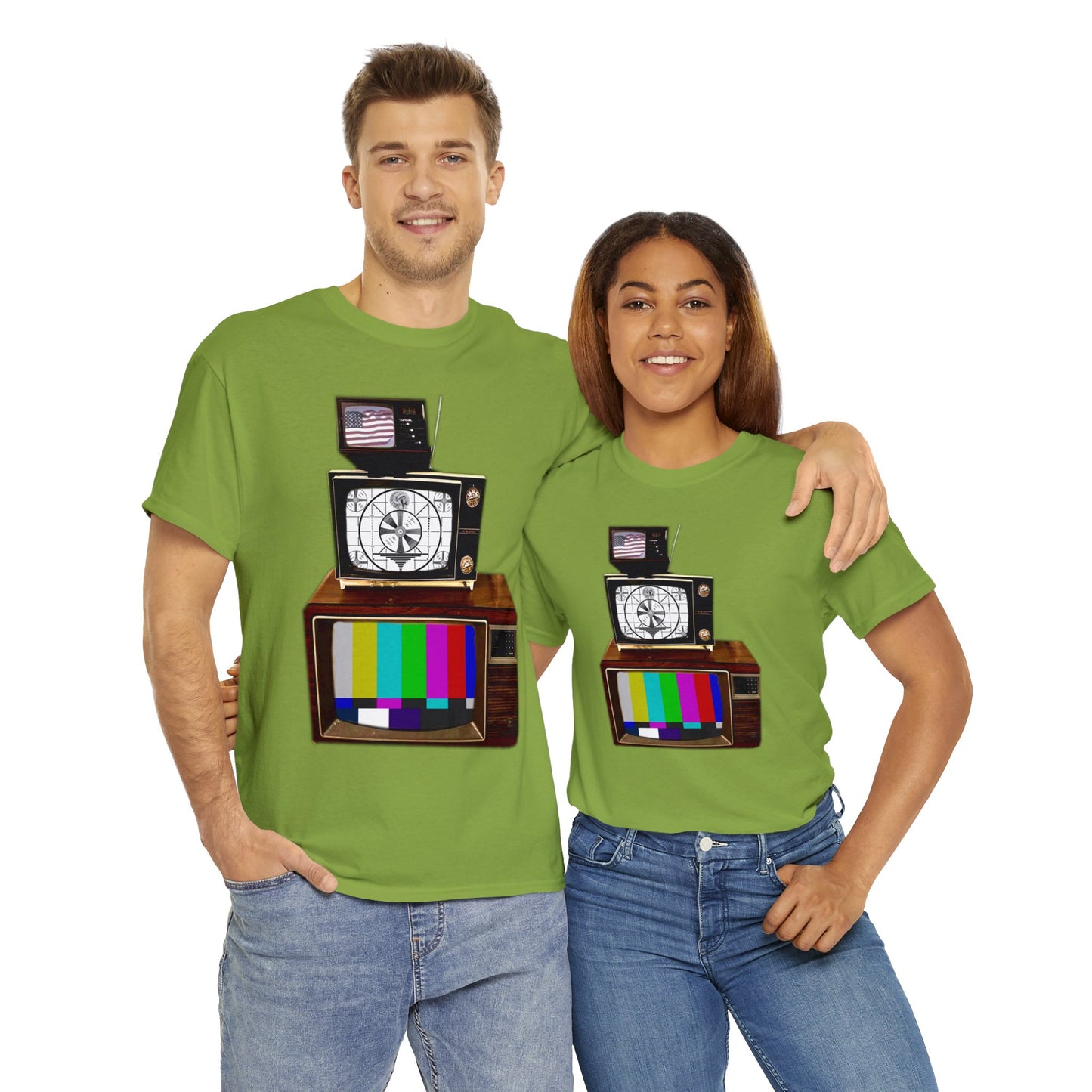 Vintage Televisions, Tube TV, Sign Off Screen, Old School, Vintage, Retro Heavy Cotton Tee
