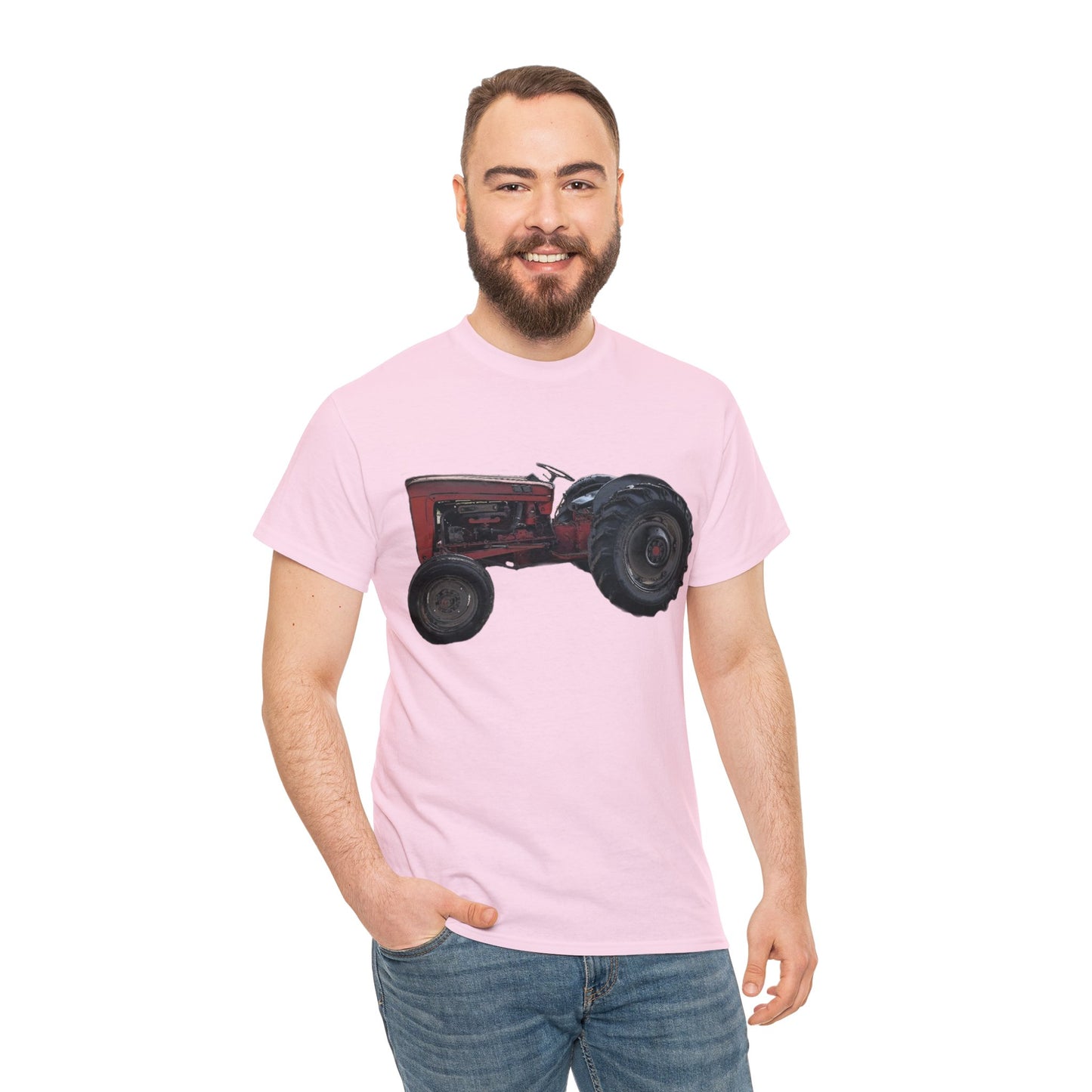 Vintage Retro Farm Tractor Heavy Cotton Tee