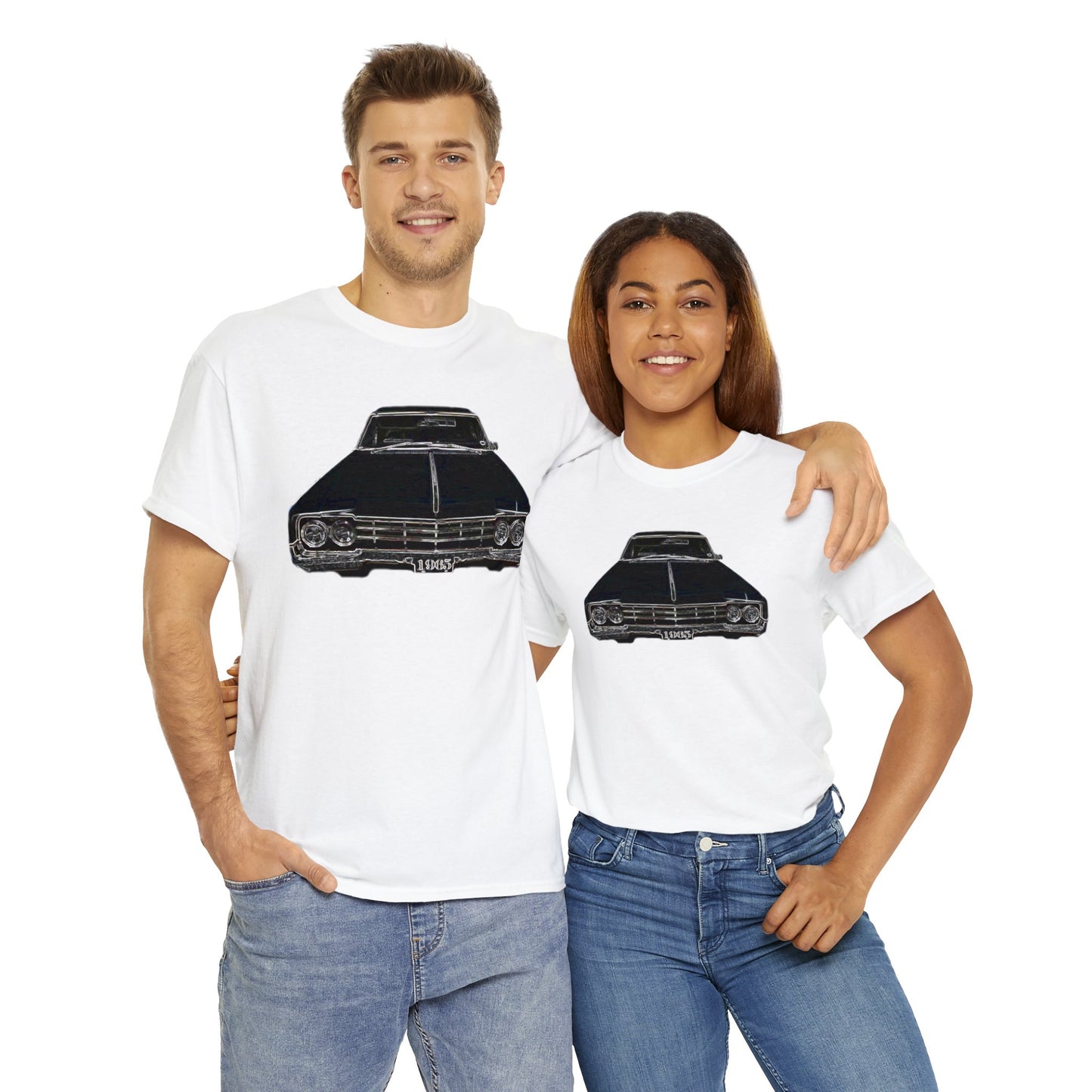 1965 Oldsmobile, Vintage Car, Retro Car Heavy Cotton Tee