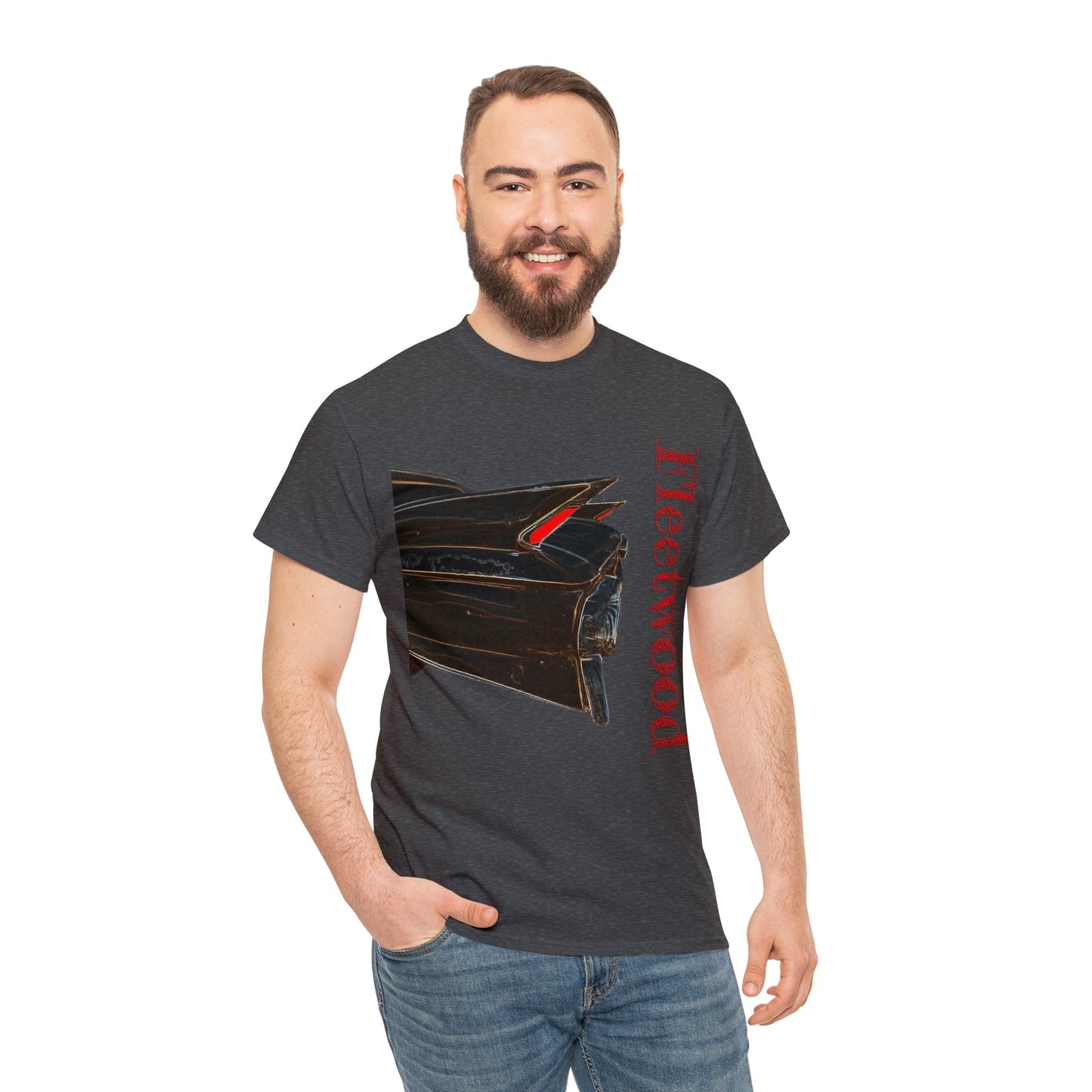 Caddy Fleetwood 1961 Vintage Tail Fins, Vintage American Car Heavy Cotton Tee