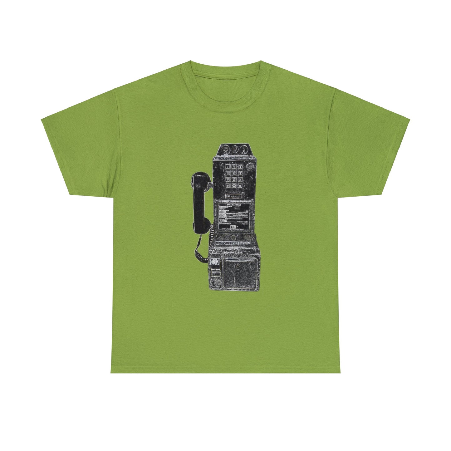 Vintage Retro Pay Phone Antique Telephone Phone Heavy Cotton Tee