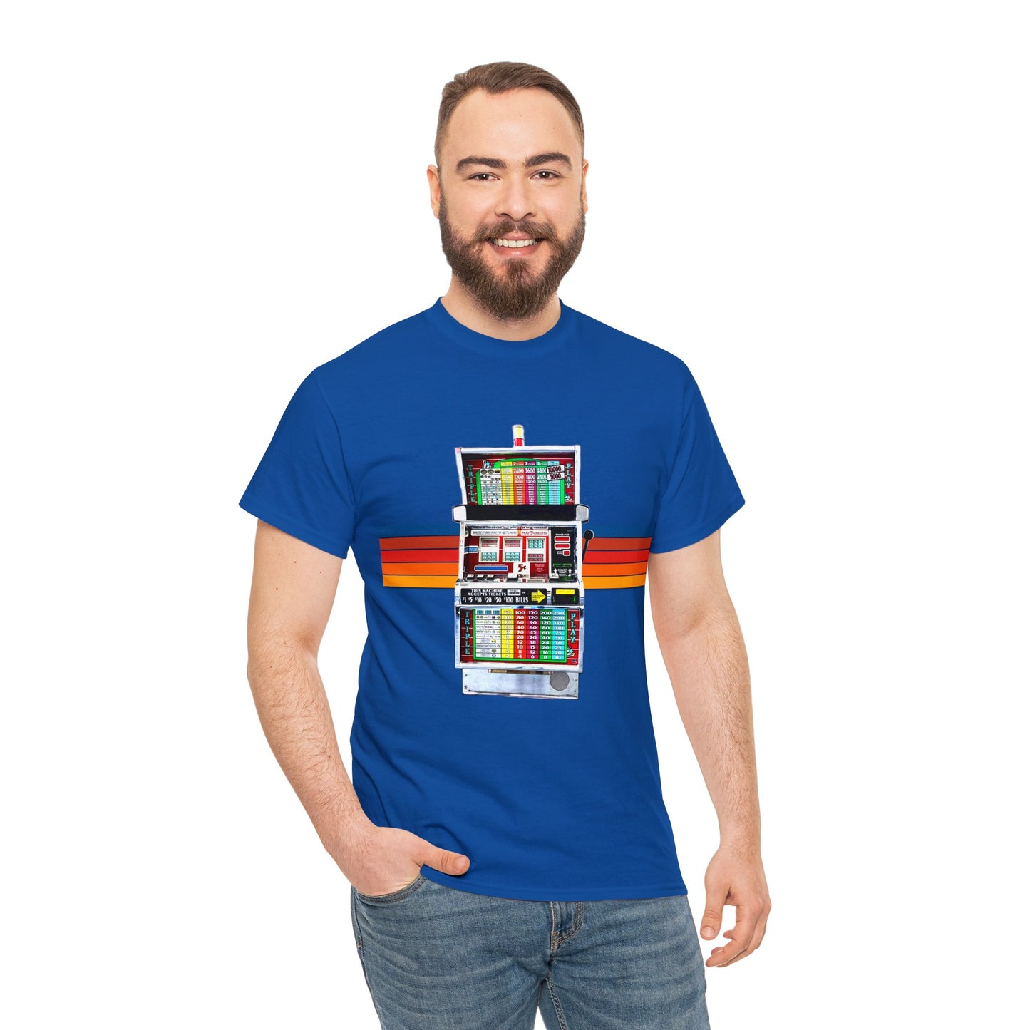 Vintage Slot Machine, Retro Slot Game Machine, Antique Casino Machine Heavy Cotton Tee