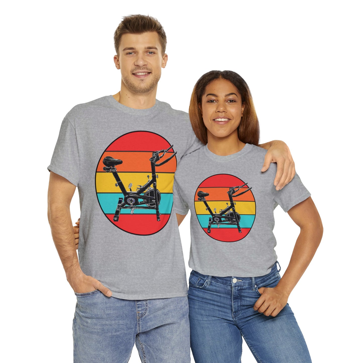Spin Bike, Spin Class, Spinning, Stationary Bike, Indoor Cycling Heavy Cotton Tee