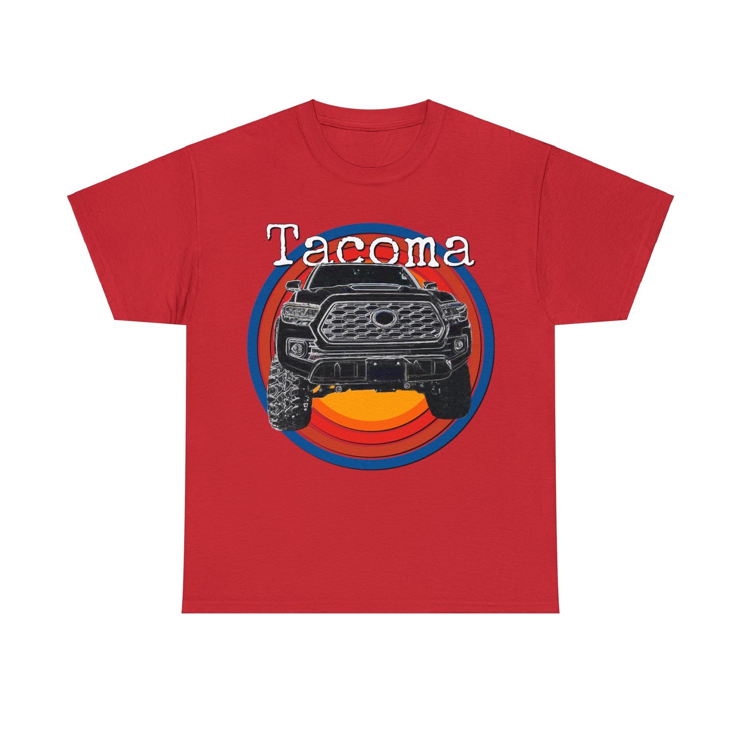 Tacoma 4x4 Pick Up Truck, Off Road Pickup Truck Heavy Cotton Tee