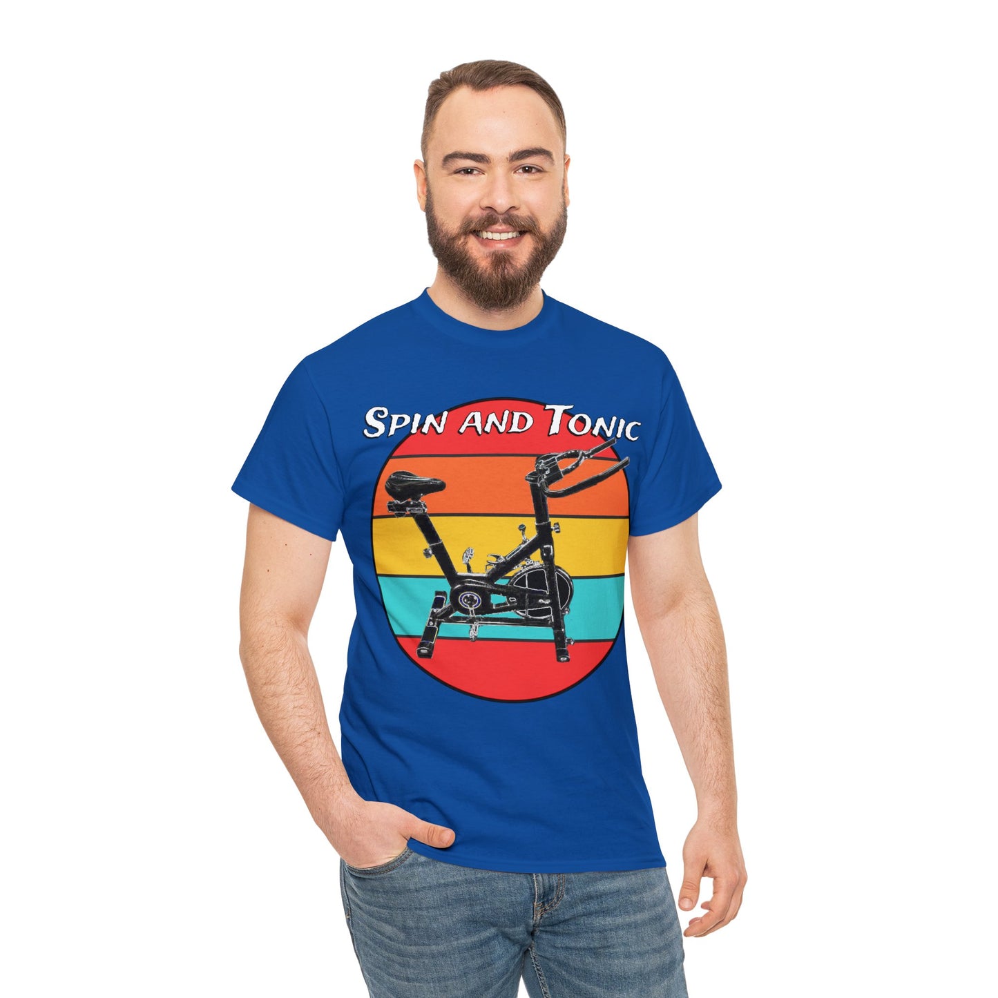Spin Bike, Spin Class, Spinning, Stationary Bike, Indoor Cycling Heavy Cotton Tee