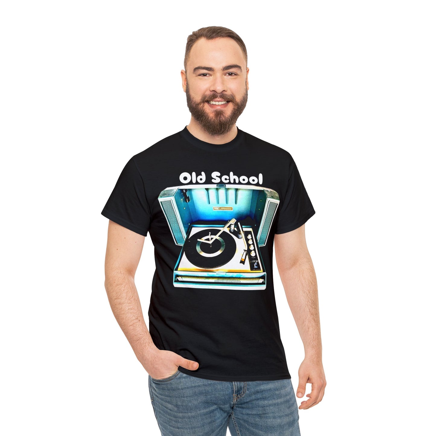 Vintage Record Player, Old School Stereo, Wildcat Portable Record Player Heavy Cotton Tee