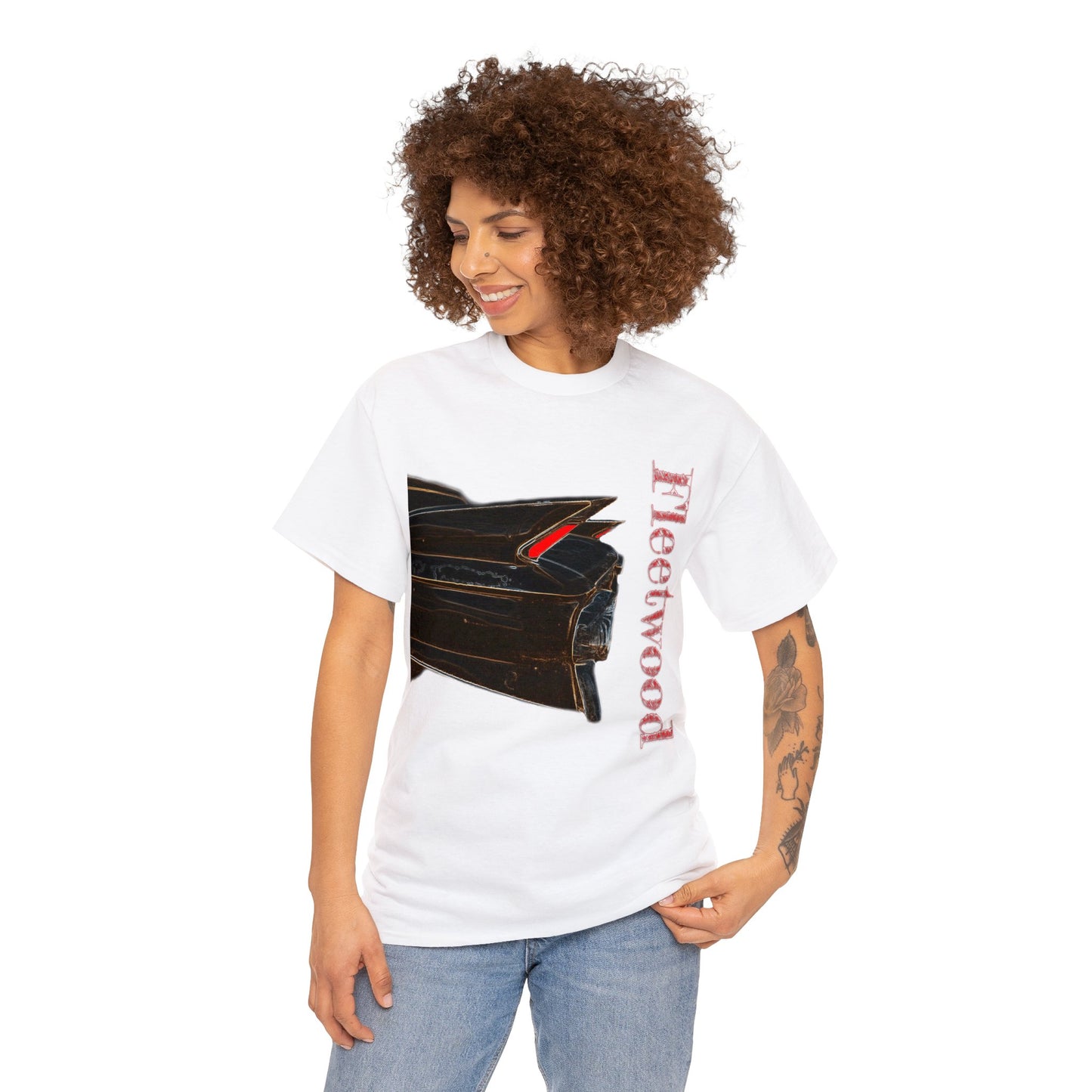 Caddy Fleetwood 1961 Vintage Tail Fins, Vintage American Car Heavy Cotton Tee