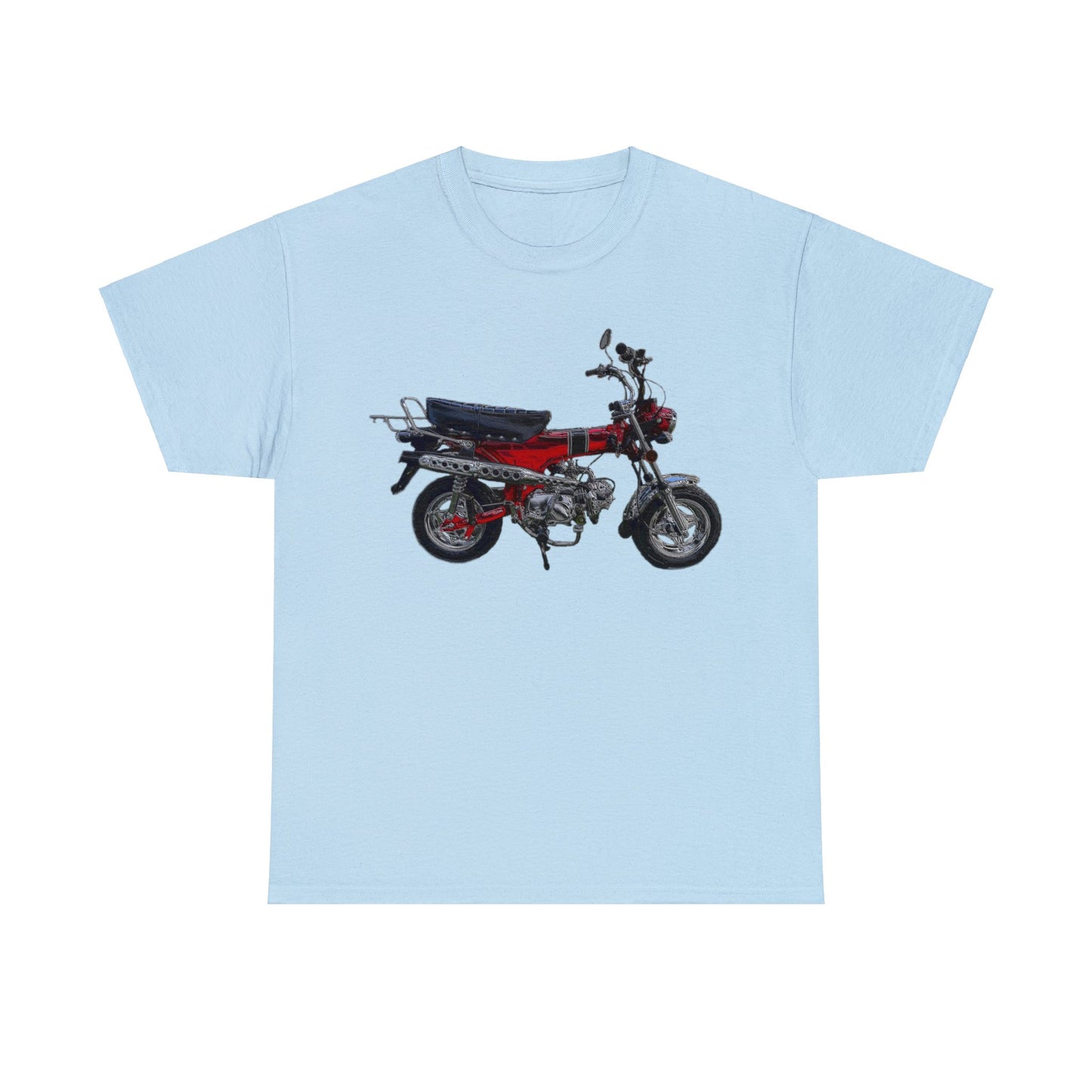 Trail 70 Mini BIke, Vintage Mini Bike, Retro Mini Bike Heavy Cotton Tee