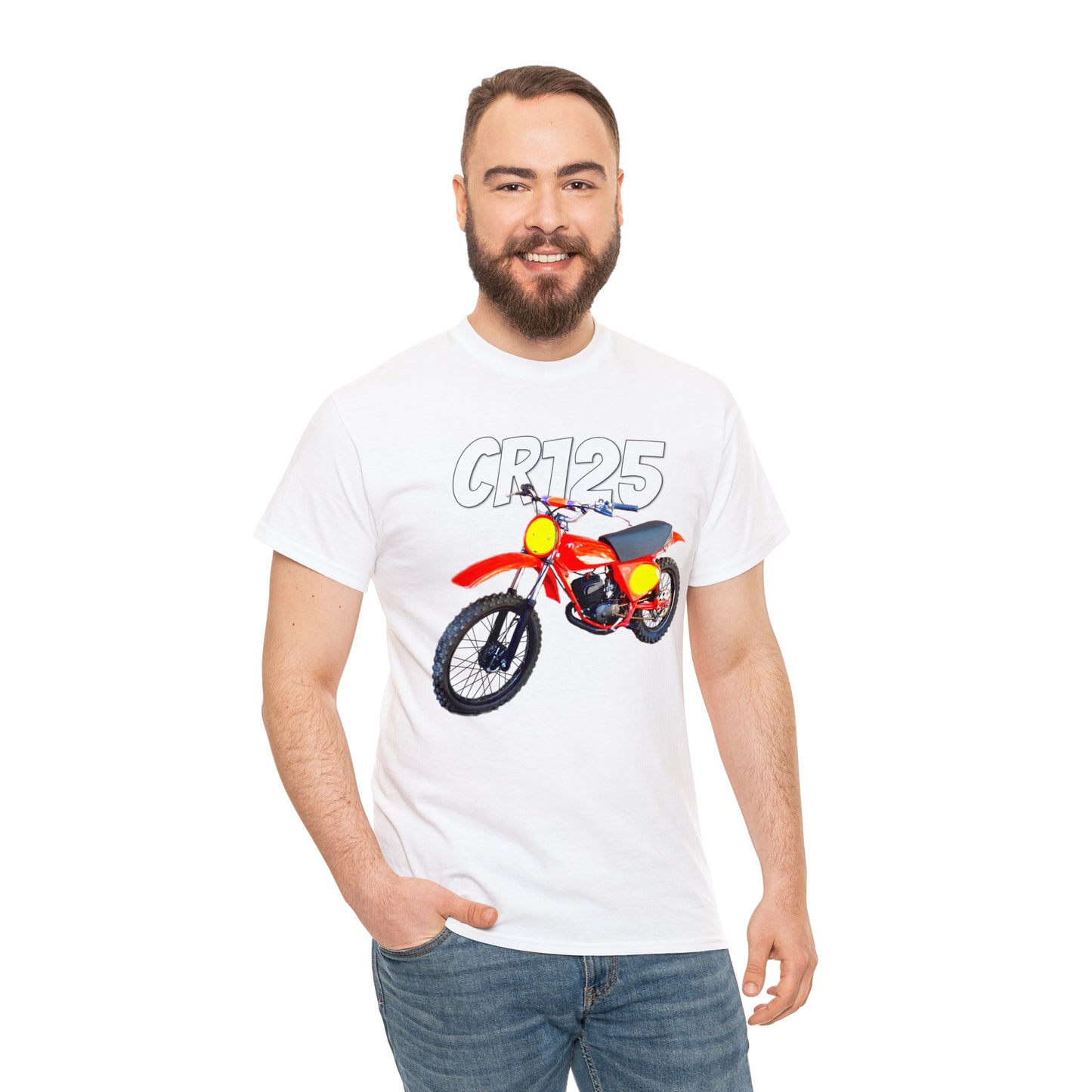 Vintage Motocross Motorcycle CR125, 1970's Moto Cross Bike Heavy Cotton Tee