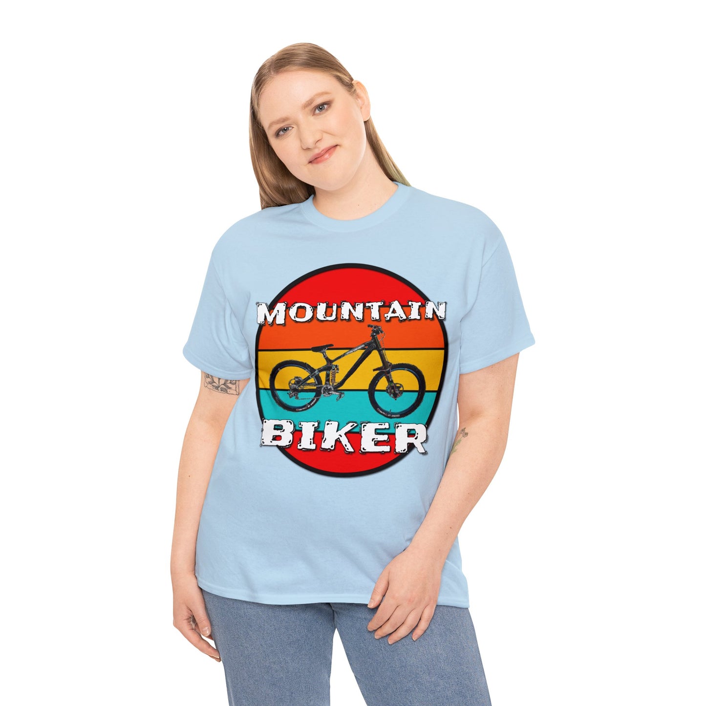 Mountain Bike, Mountain Biker, Full Suspension Moutain Bike Heavy Cotton Tee