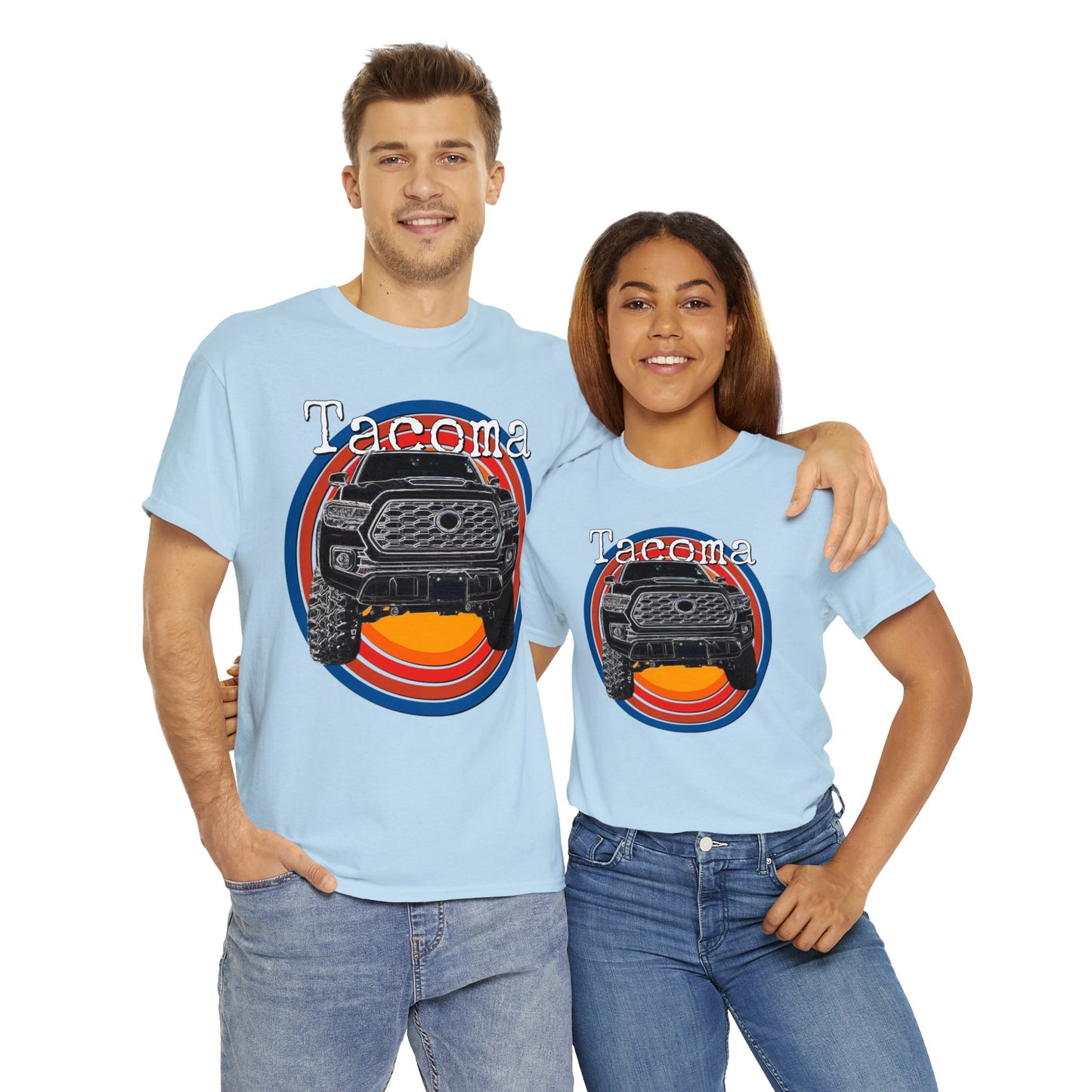 Tacoma 4x4 Pick Up Truck, Off Road Pickup Truck Heavy Cotton Tee