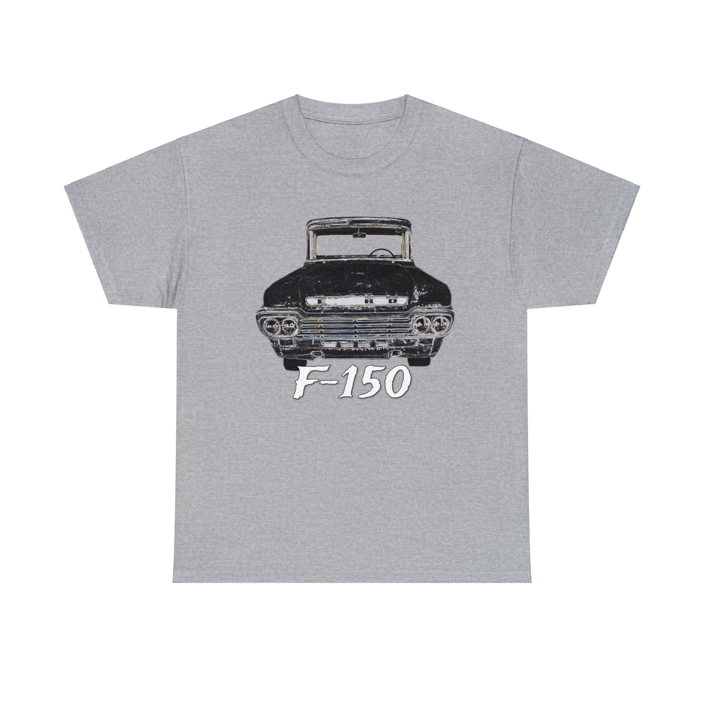 F 150 Truck, Vintage Pickup Truck, Retro Country Pick Up Truck Heavy Cotton Tee