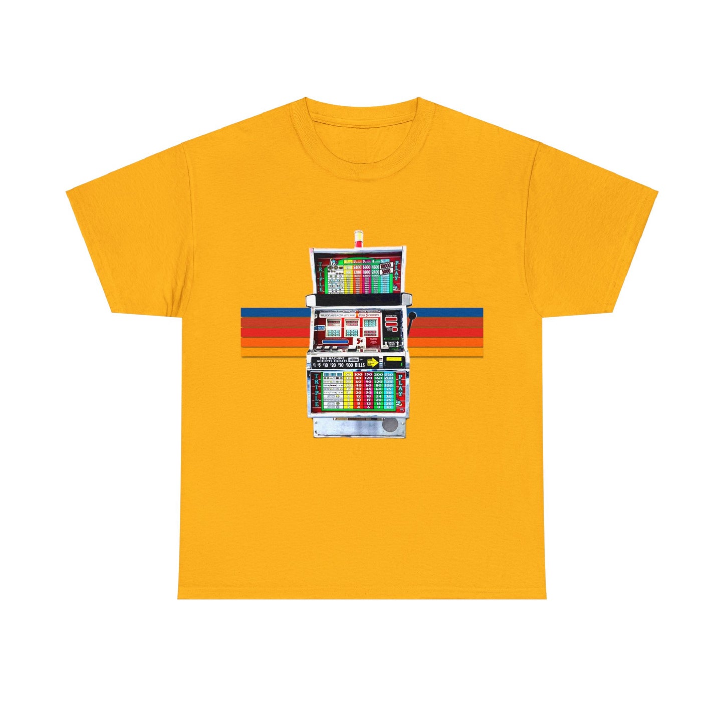 Vintage Slot Machine, Retro Slot Game Machine, Antique Casino Machine Heavy Cotton Tee