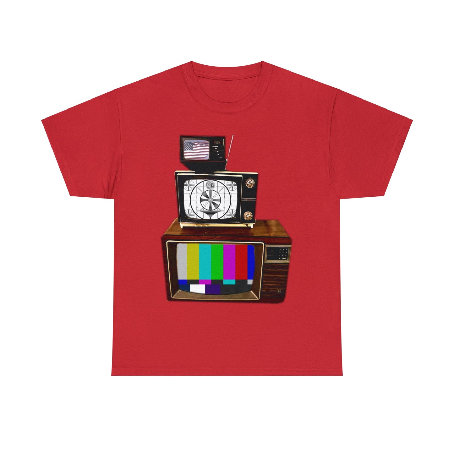 Vintage Televisions, Tube TV, Sign Off Screen, Old School, Vintage, Retro Heavy Cotton Tee