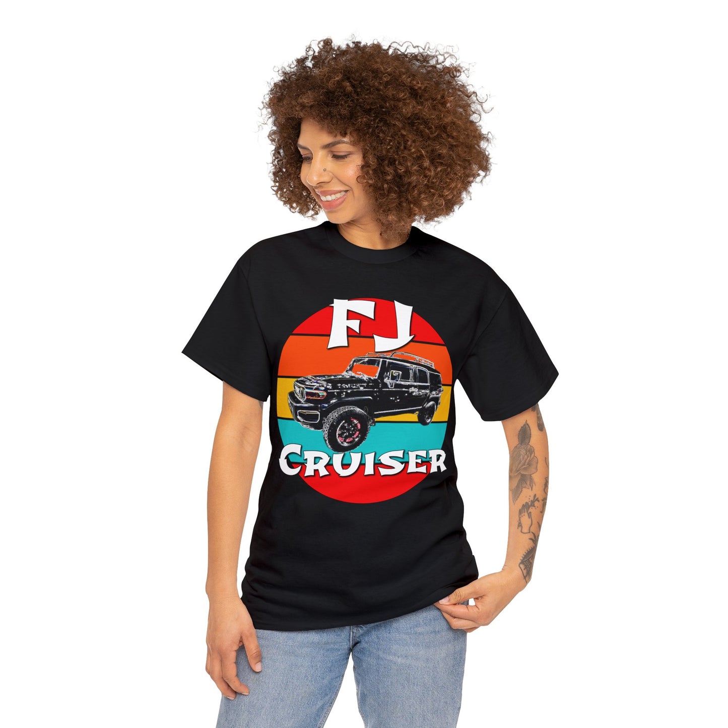 FJ Cruiser 4x4 Off Road Truck Vintage Retro Heavy Cotton Tee