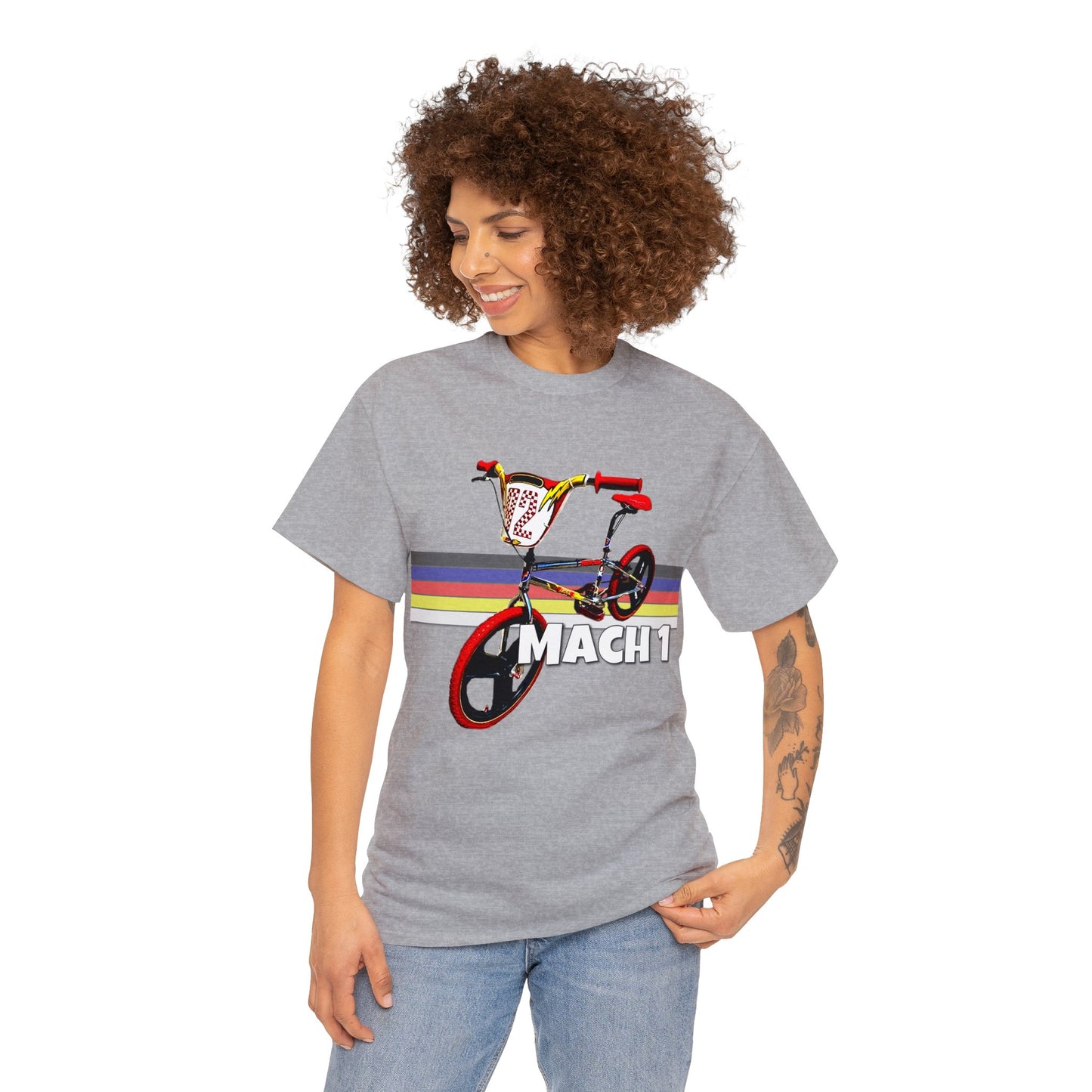 Mach 1 BMX Bike, GT, Old School BMX bicycle, vintage BMX Heavy Cotton Tee