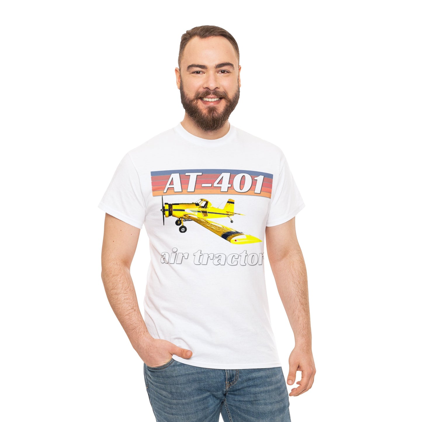 AT 401 Crop Duster Plane, Air Tractor Airplane, Farming Airplane Heavy Cotton Tee