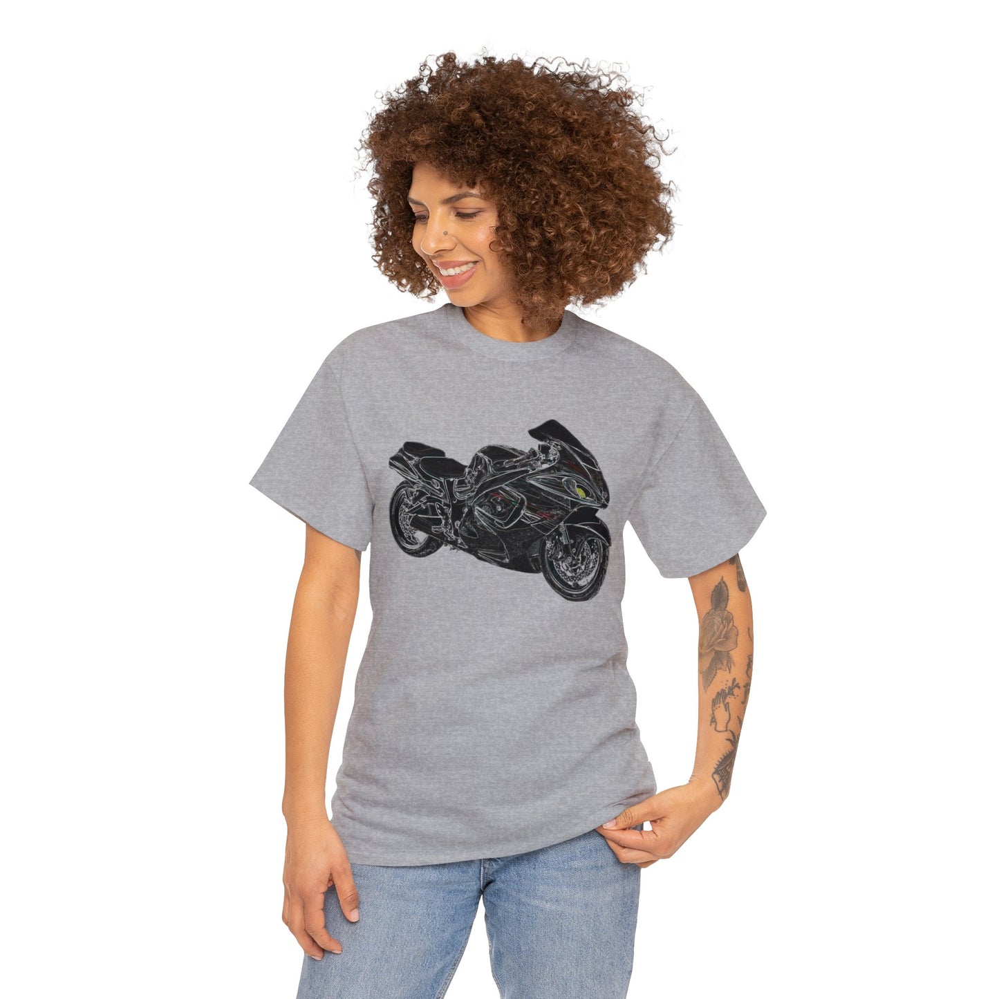 Hyabusa Motorcycle, Street Bike, Street Motorcycle Sport Bike Heavy Cotton Tee