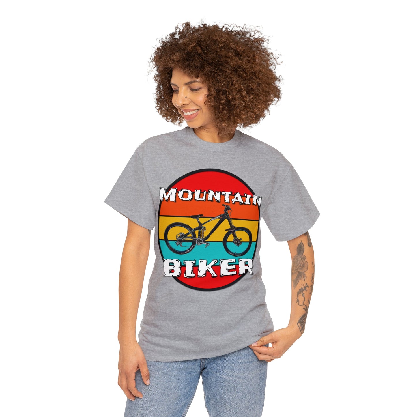 Mountain Bike, Mountain Biker, Full Suspension Moutain Bike Heavy Cotton Tee