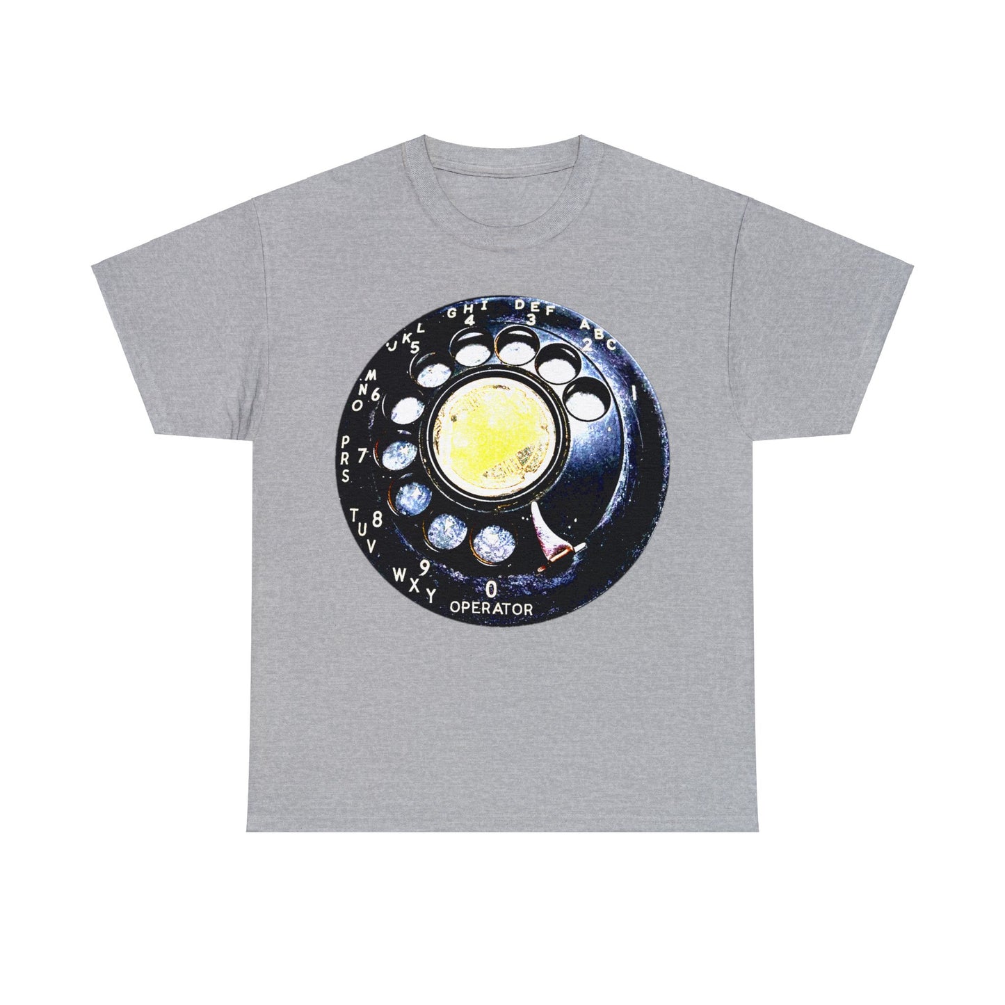 Vintage Retro Rotary Antique Telephone Phone Heavy Cotton Tee