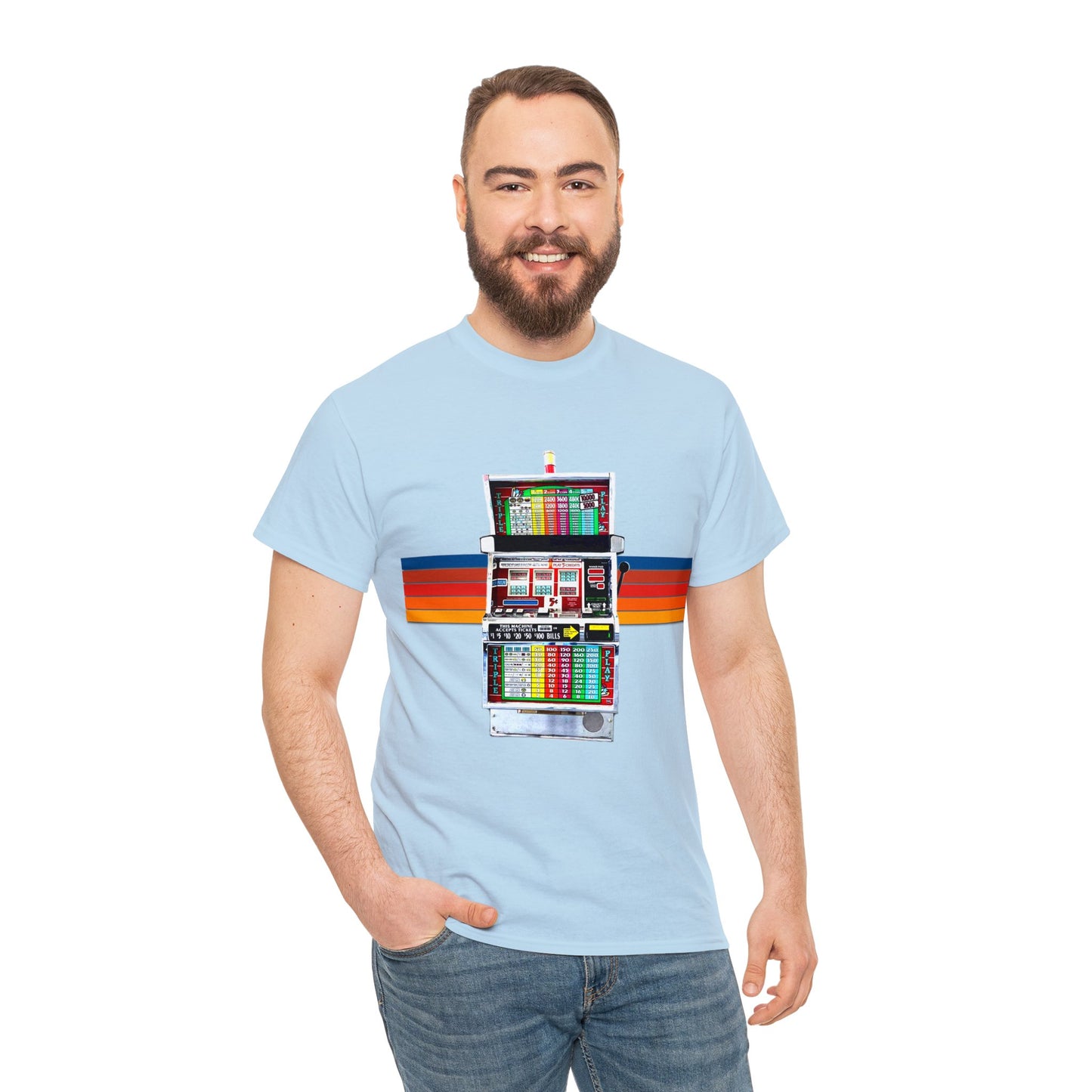Vintage Slot Machine, Retro Slot Game Machine, Antique Casino Machine Heavy Cotton Tee