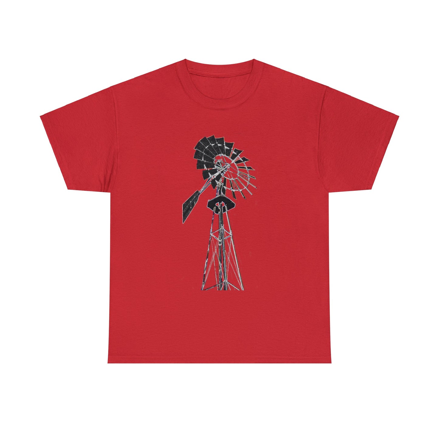 Windmill, Country Boy, Country Girl, Farmer, Vintage, Retro Heavy Cotton Tee