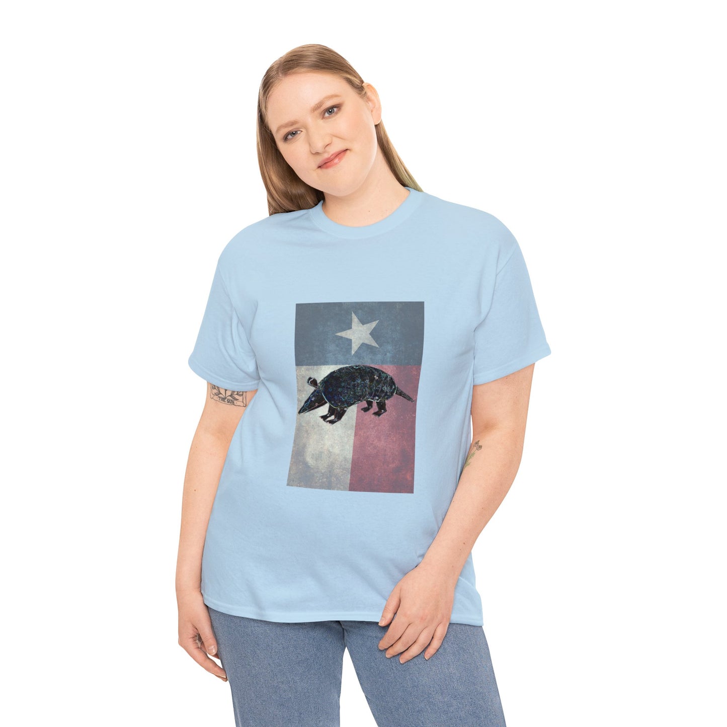 Vintage Texas Flag Armadillo Heavy Cotton Tee