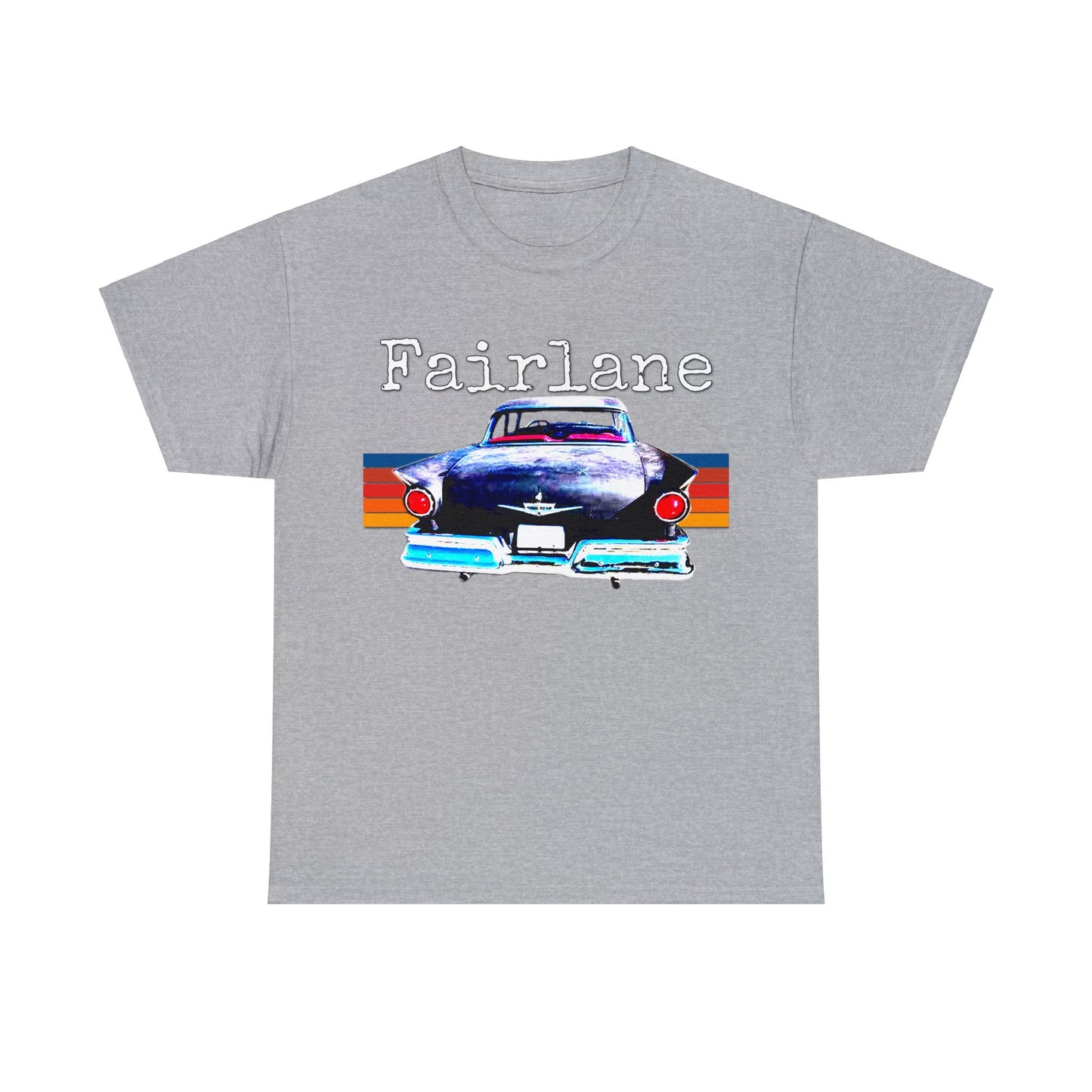 Fairlane 1957 Vintage Tail Fins, Vintage American Car Heavy Cotton Tee