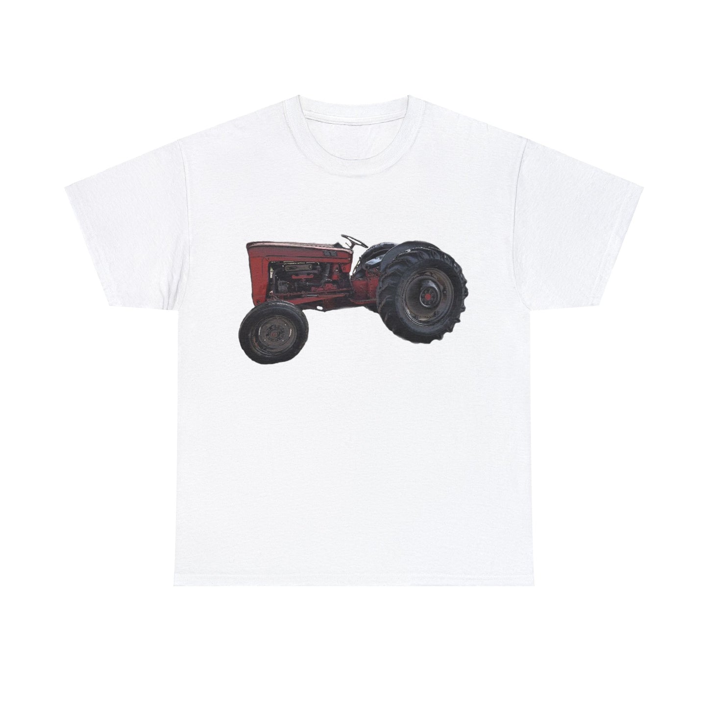 Vintage Retro Farm Tractor Heavy Cotton Tee