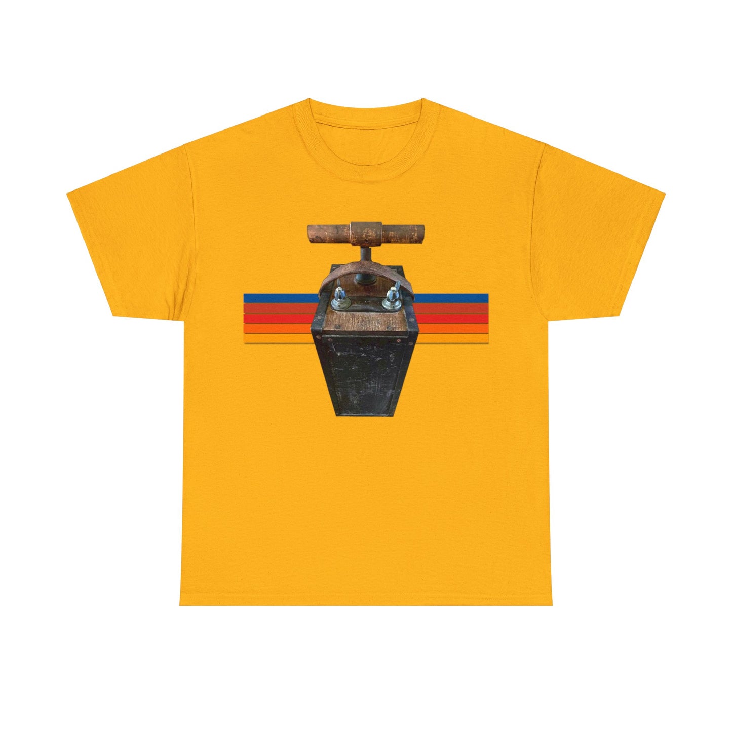 Vintage Mining Plunger Dynamite Detonator, Retro Miners Explosive Device Heavy Cotton Tee