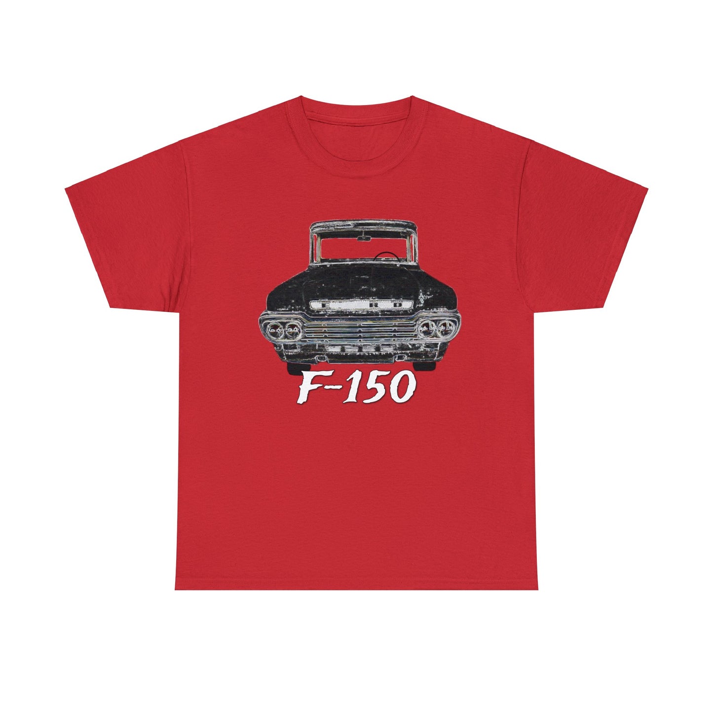 F 150 Truck, Vintage Pickup Truck, Retro Country Pick Up Truck Heavy Cotton Tee