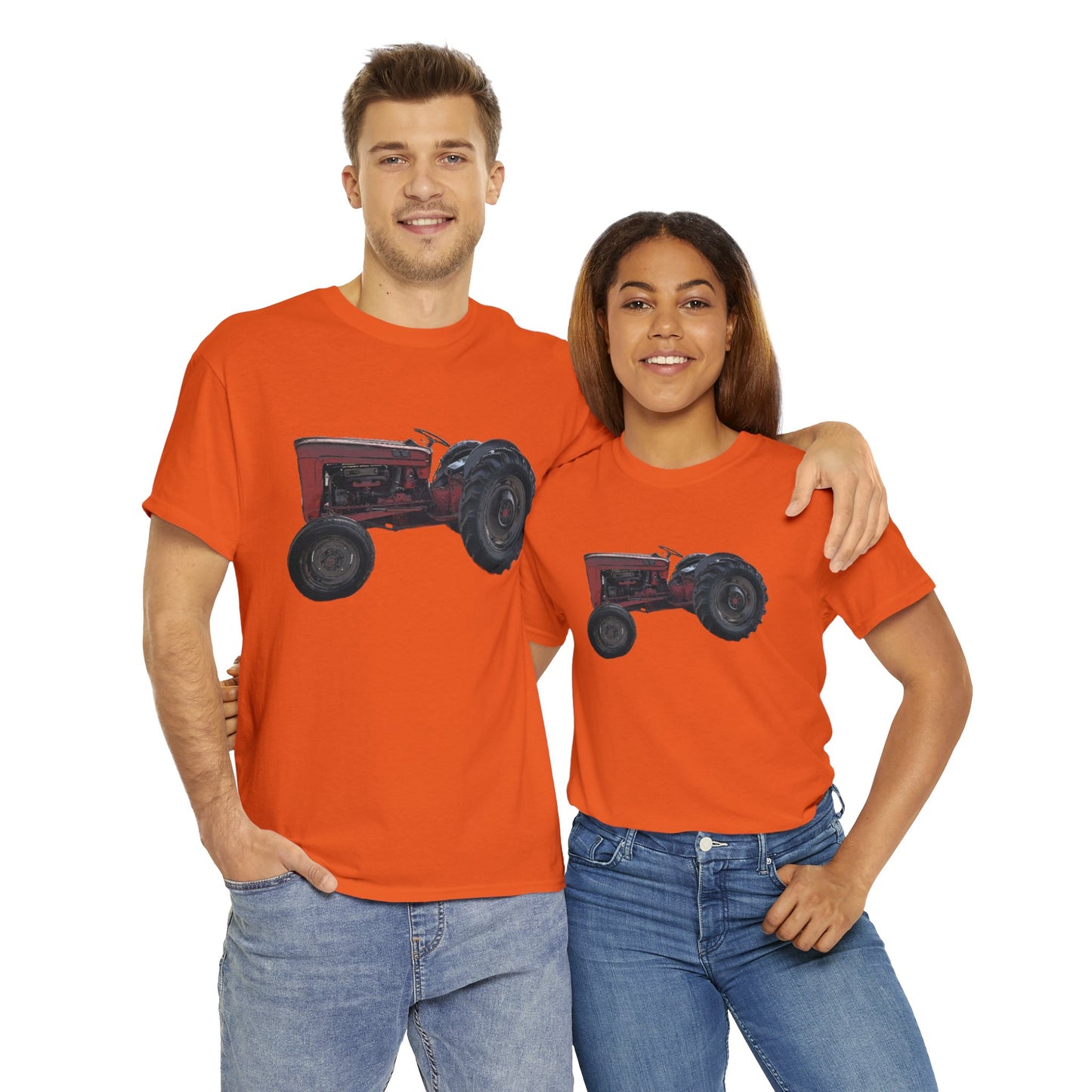 Vintage Retro Farm Tractor Heavy Cotton Tee