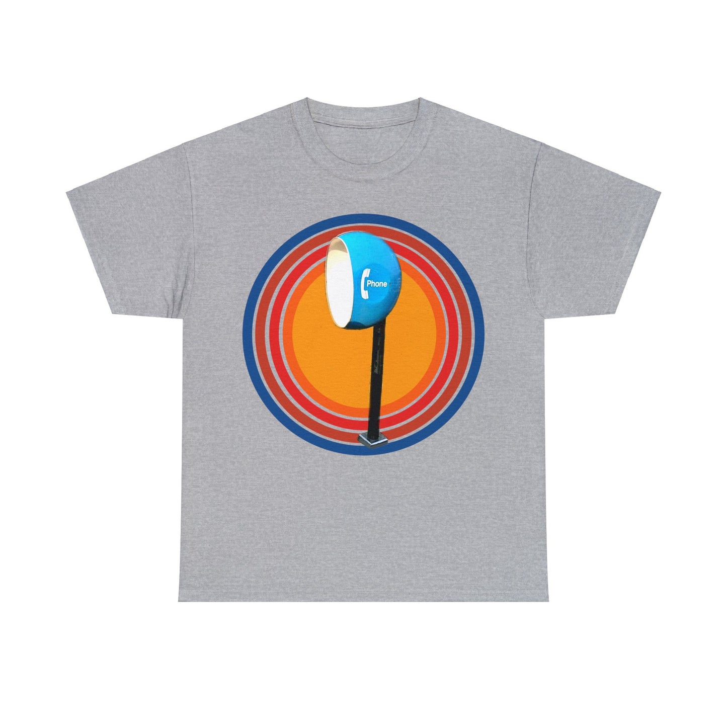 Vintage Egg Shaped Phone Booth, Retro Phone Booth Heavy Cotton Tee