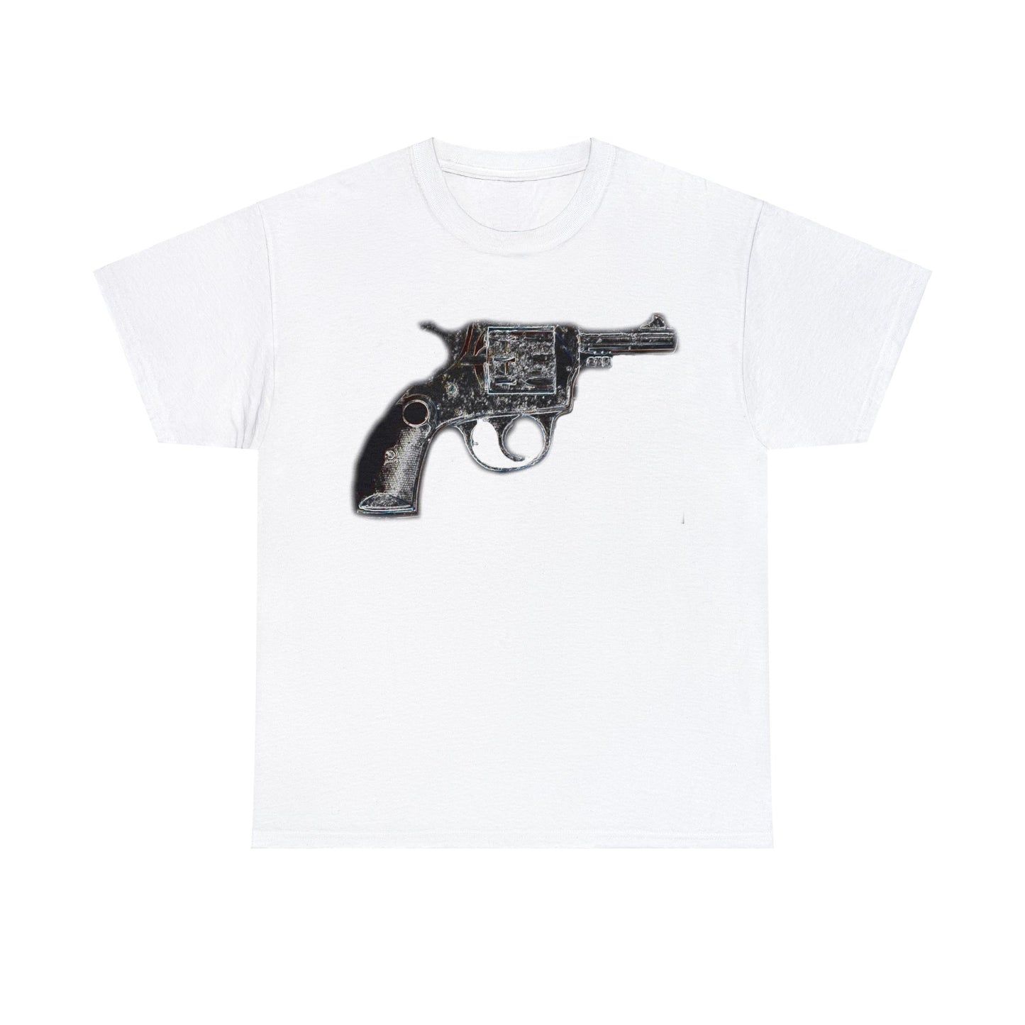 Vintage Pistol Revolver 22 Caliber Heavy Cotton Tee