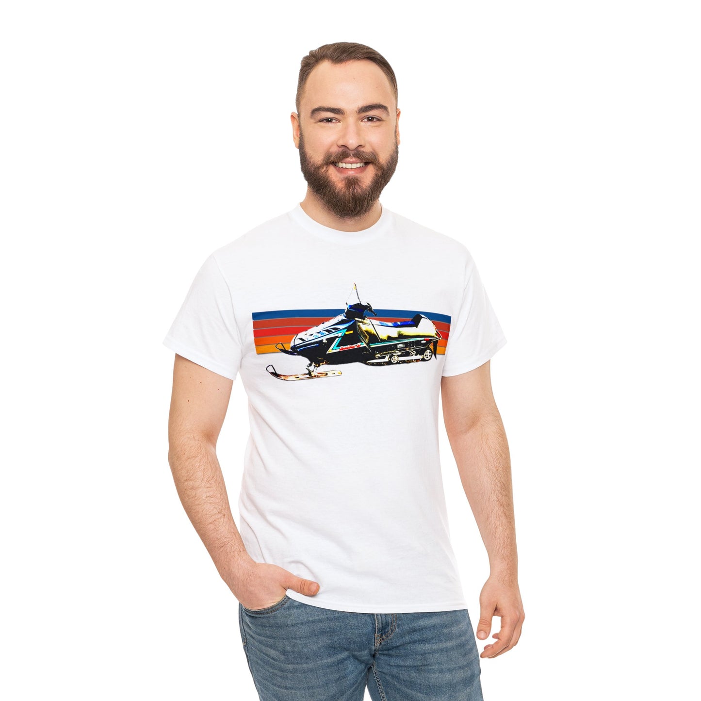 Vintage Exciter 2 Snowmobile, 1990s Snow Mobile, Snow Machine Heavy Cotton Tee