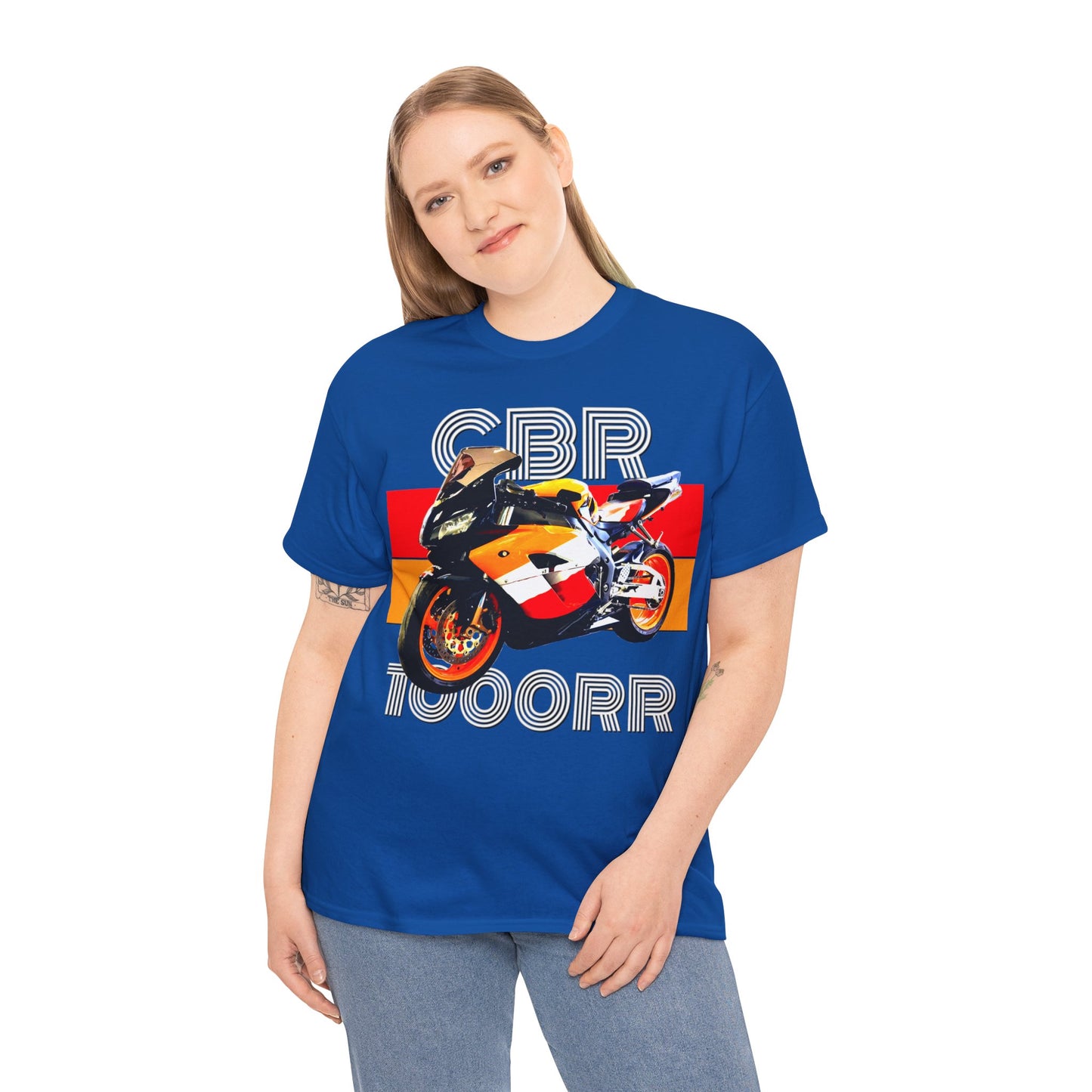 CBR 1000RR Motorcycle, Vintage Street Bike, Street Motorcycle, Sport Bike Heavy Cotton Tee