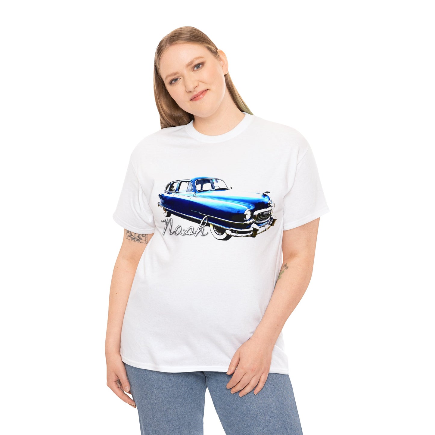 Nash Car, Vintage Car, Retro American Car, Mercury Heavy Cotton Tee