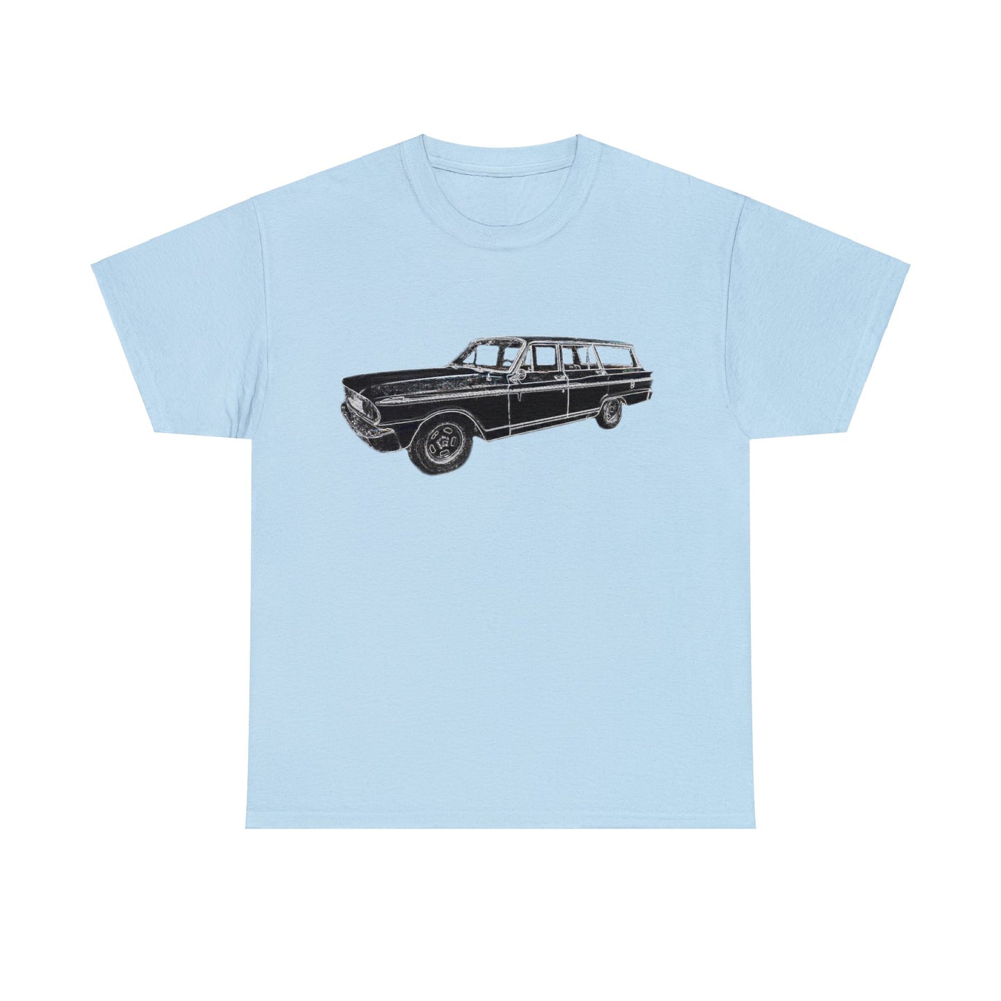 Vintage 1960s Station Wagon, Station Wagon, Family Car Heavy Cotton Tee